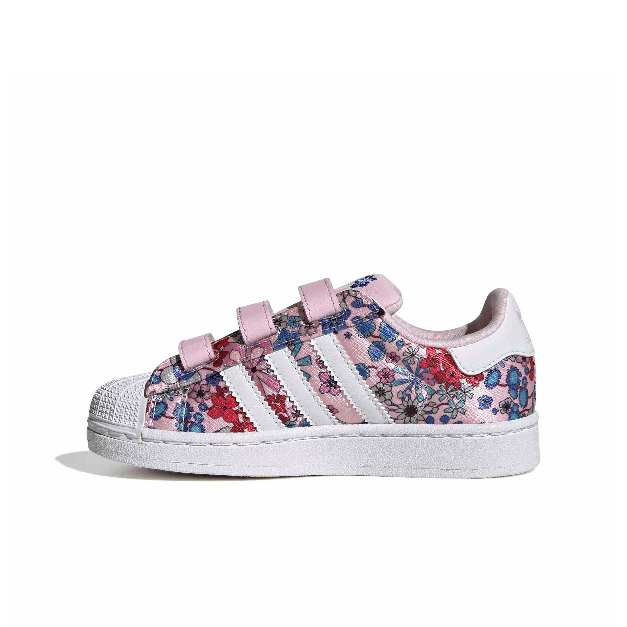 adidas Originals Liberty London Superstar II CC "Clear Pink/White/Light Pink" Preschool Girls' Shoe - PINK/WHITE/LT PINK Thumbnail View 2