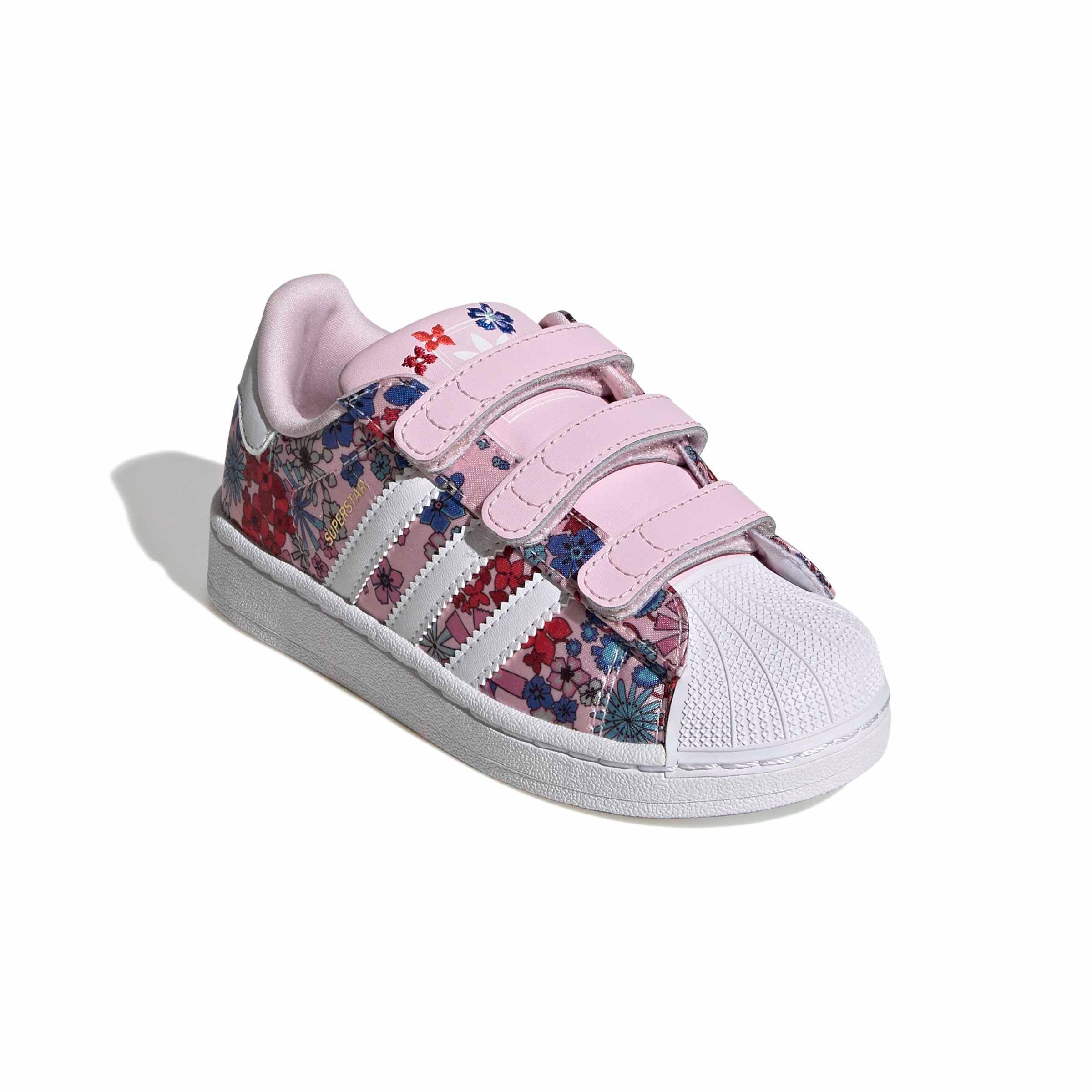 adidas Originals Liberty London Superstar II CC "Clear Pink/White/Light Pink" Preschool Girls' Shoe - PINK/WHITE/LT PINK Thumbnail View 3