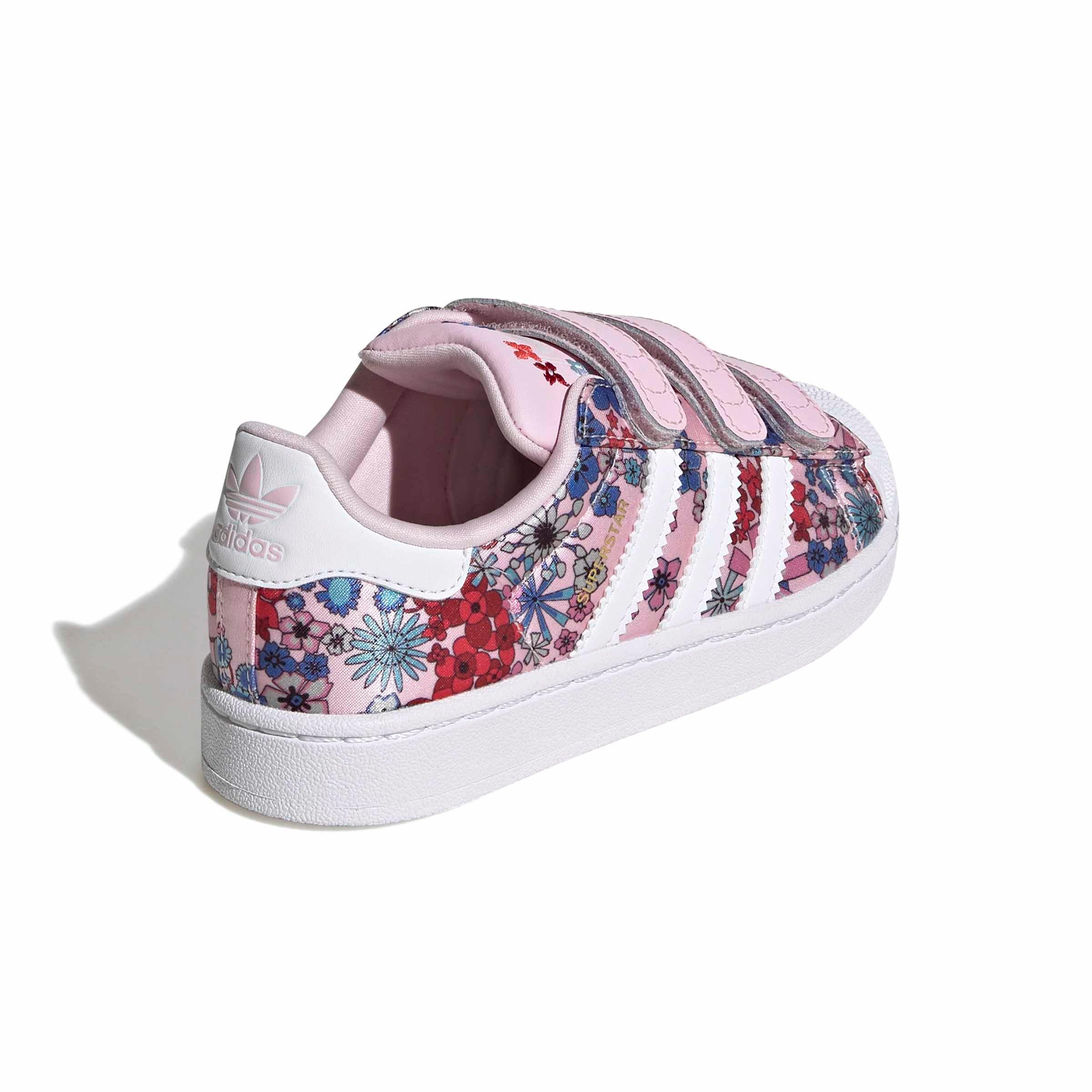 adidas Originals Liberty London Superstar II CC "Clear Pink/White/Light Pink" Preschool Girls' Shoe - PINK/WHITE/LT PINK Thumbnail View 4