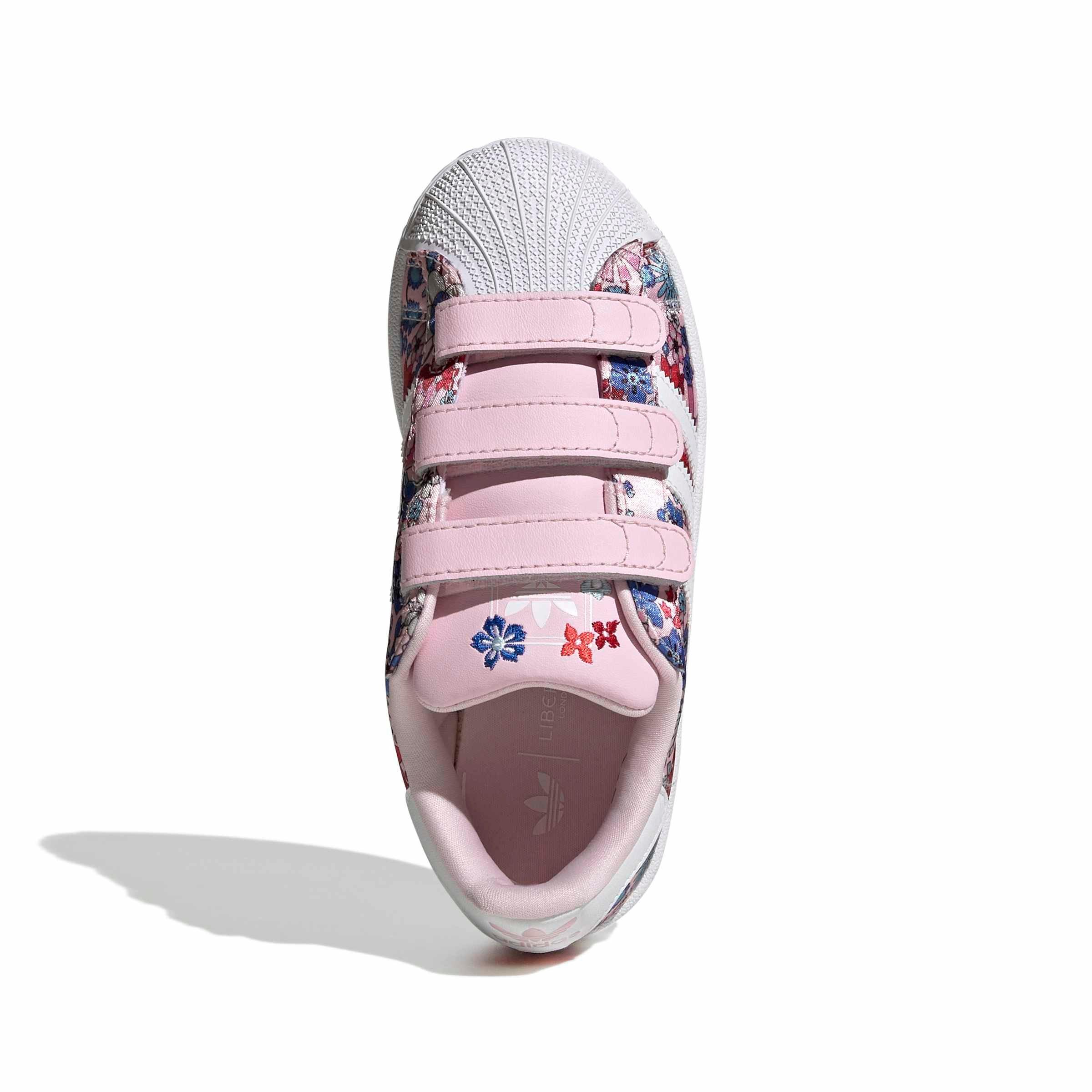 adidas Originals Liberty London Superstar II CC "Clear Pink/White/Light Pink" Preschool Girls' Shoe - PINK/WHITE/LT PINK Thumbnail View 5