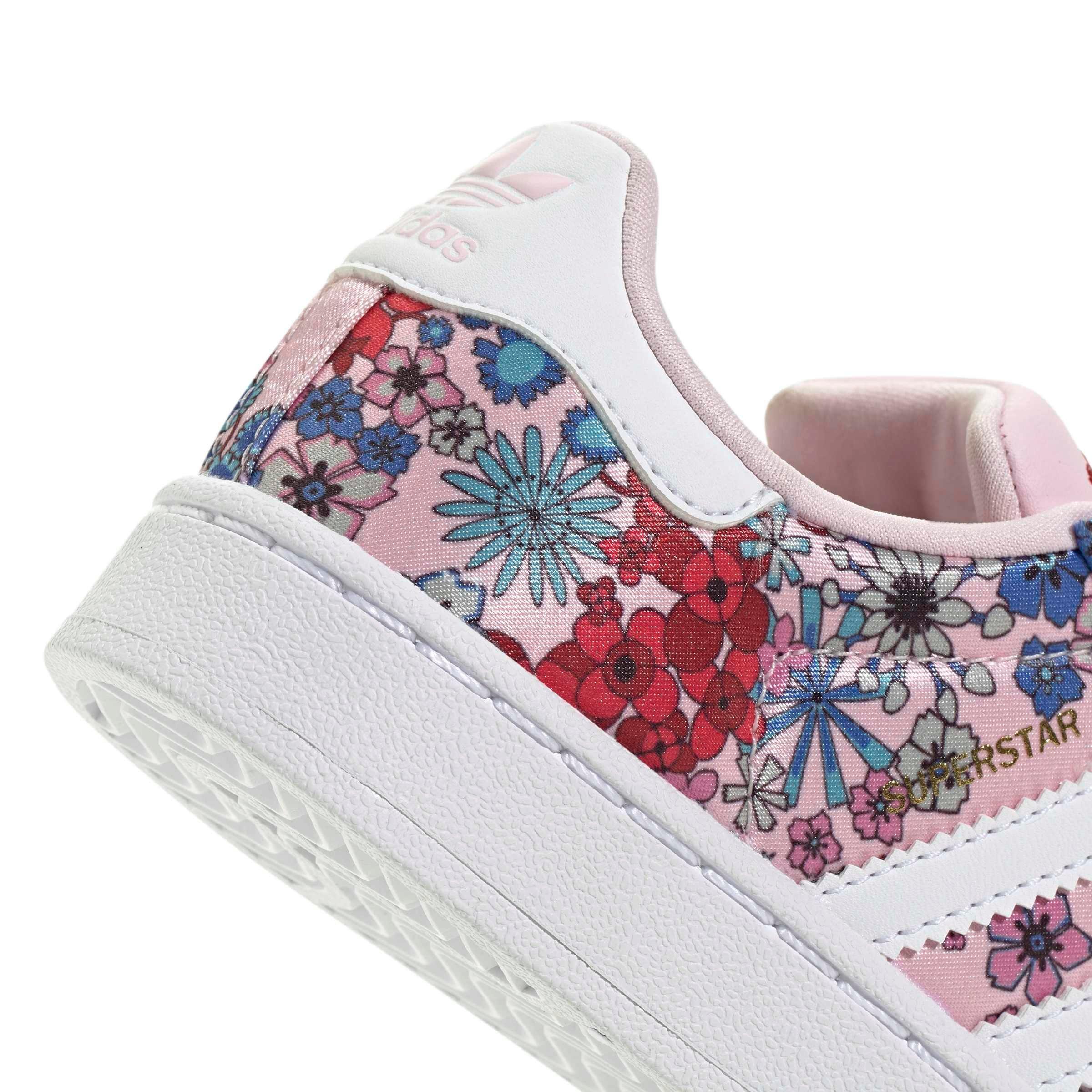 adidas Originals Liberty London Superstar II CC "Clear Pink/White/Light Pink" Preschool Girls' Shoe - PINK/WHITE/LT PINK Thumbnail View 8