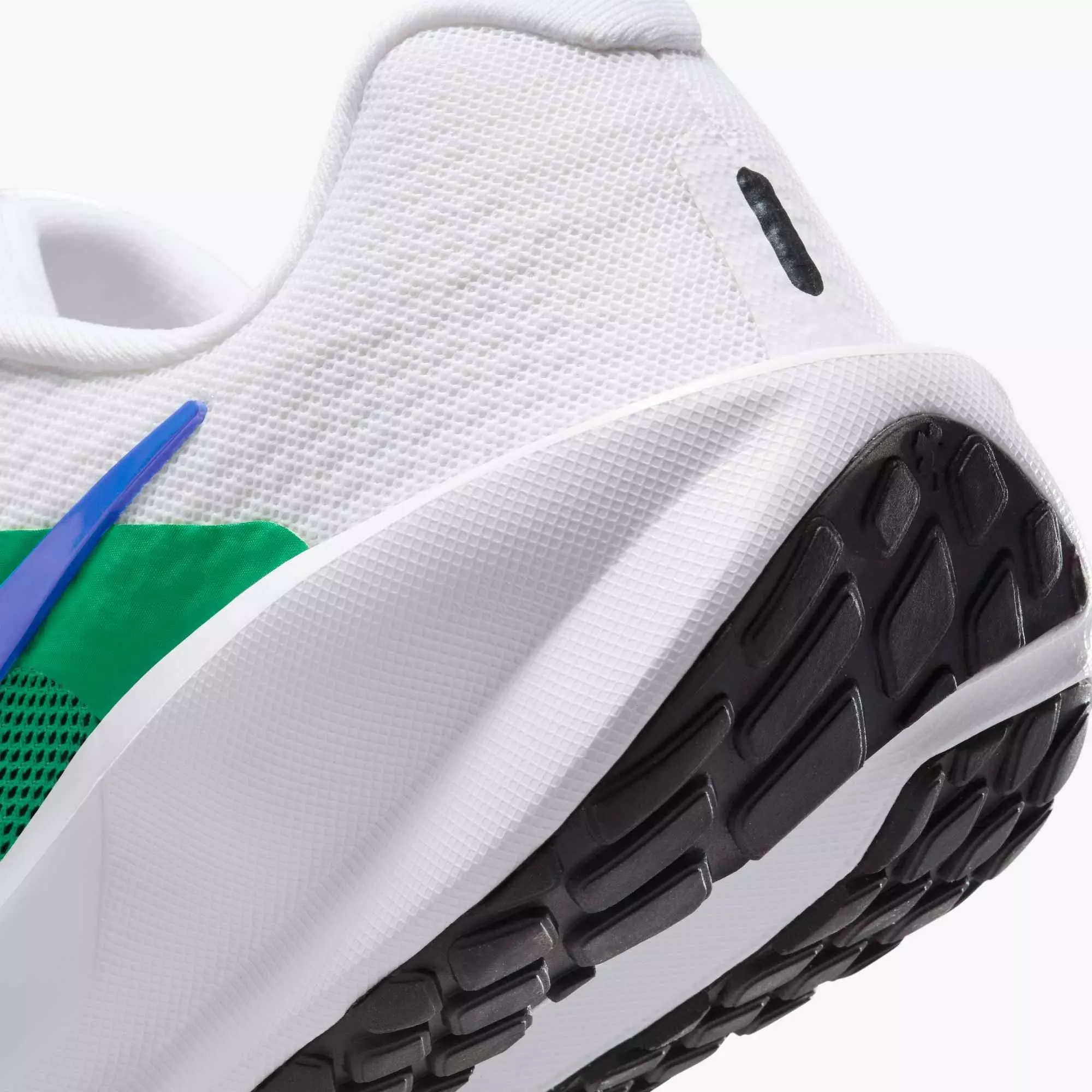Nike Downshifter 13 "White/Stadium Green/Black/Racer Blue" Women's Wide Running Shoe - WHITE/GREEN/BLACK/BLUE