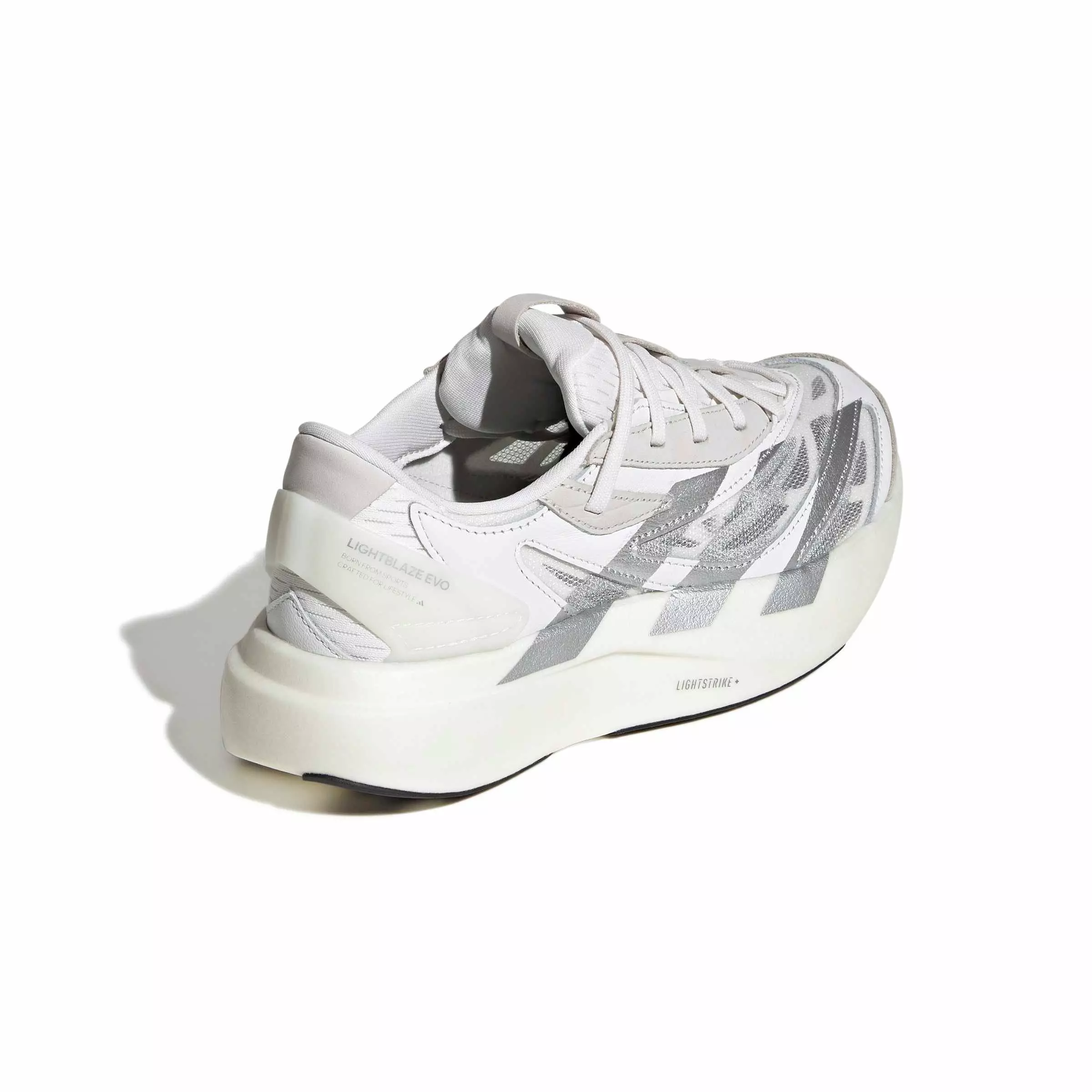 adidas Lightblaze Evo SL "Core White/Matte Silver/Core Black" Women's Shoe - WHITE/SILVER/BLACK