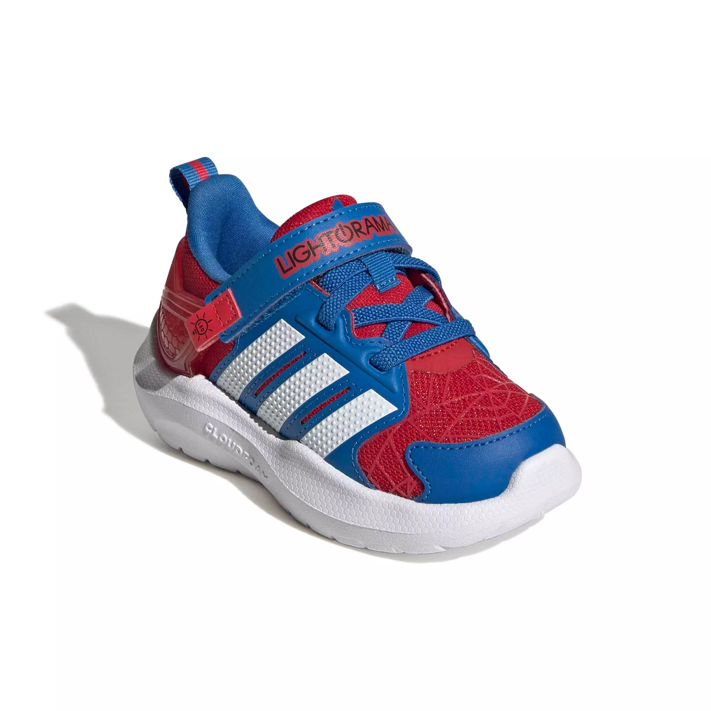 adidas Marvel Lightorama Spider-Man "Better Scarlet/Ftwr White/Bright Royal" Infant Boys' Shoe - SCARLET/WHITE/ROYAL