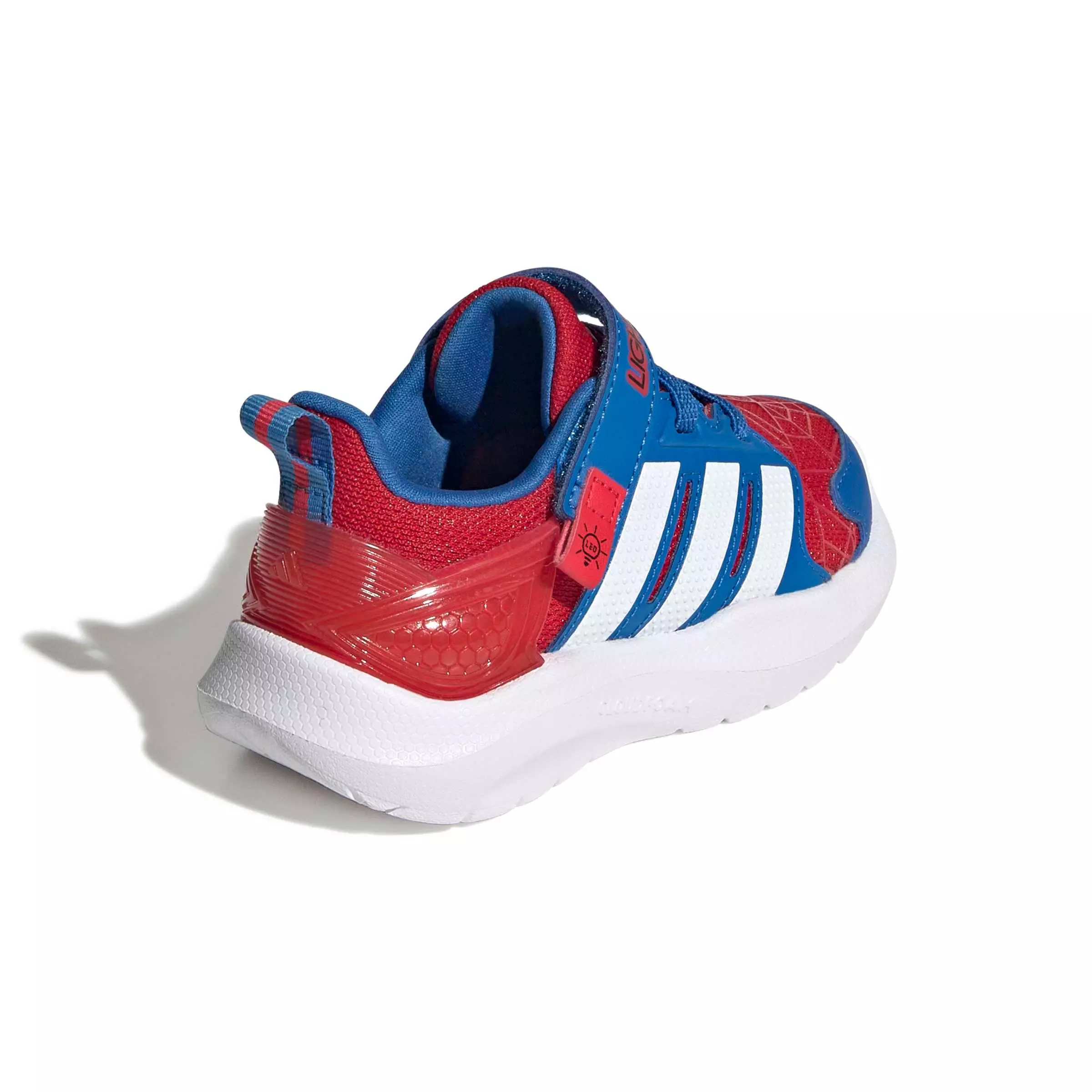 adidas Marvel Lightorama Spider-Man "Better Scarlet/Ftwr White/Bright Royal" Infant Boys' Shoe - SCARLET/WHITE/ROYAL