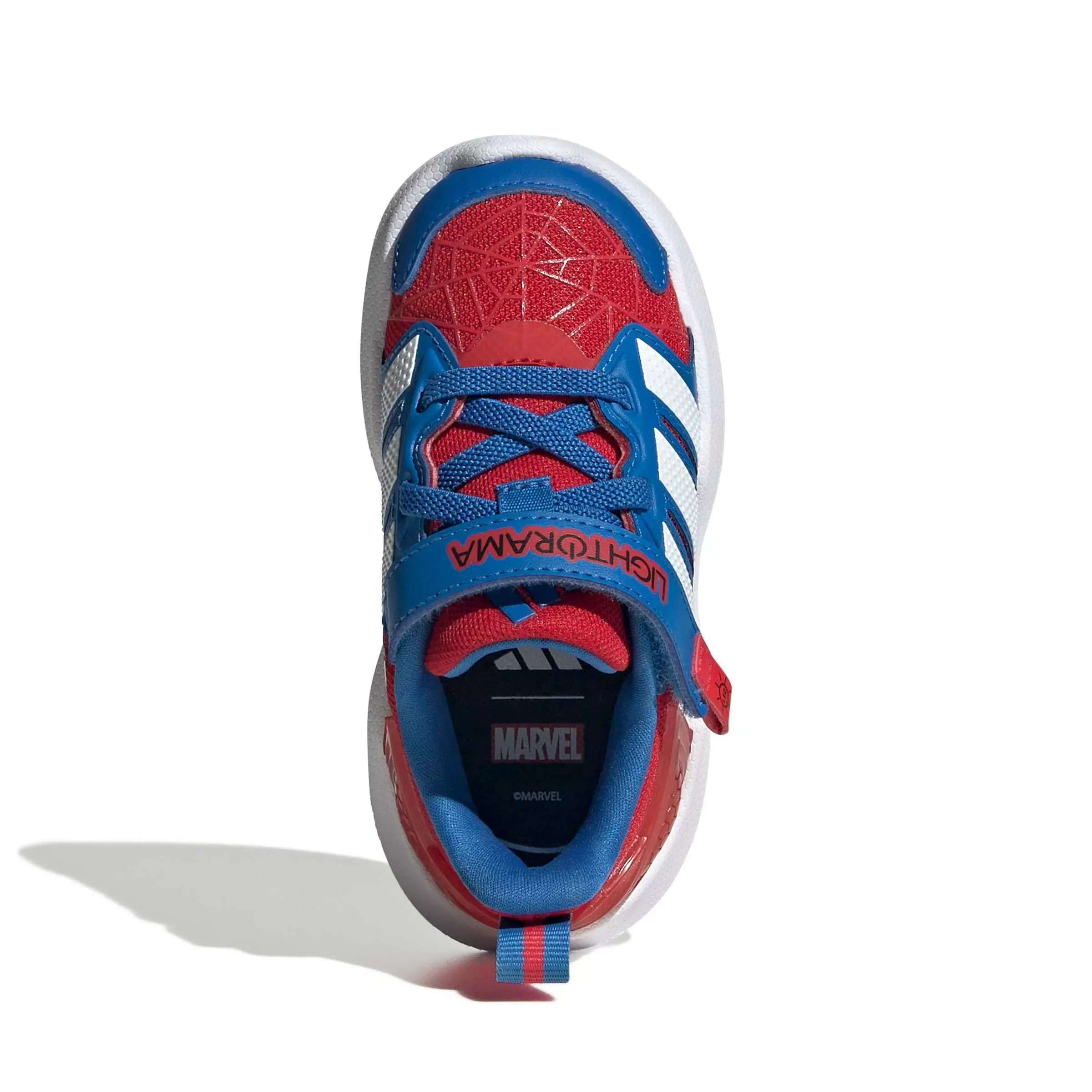 adidas Marvel Lightorama Spider-Man "Better Scarlet/Ftwr White/Bright Royal" Infant Boys' Shoe - SCARLET/WHITE/ROYAL