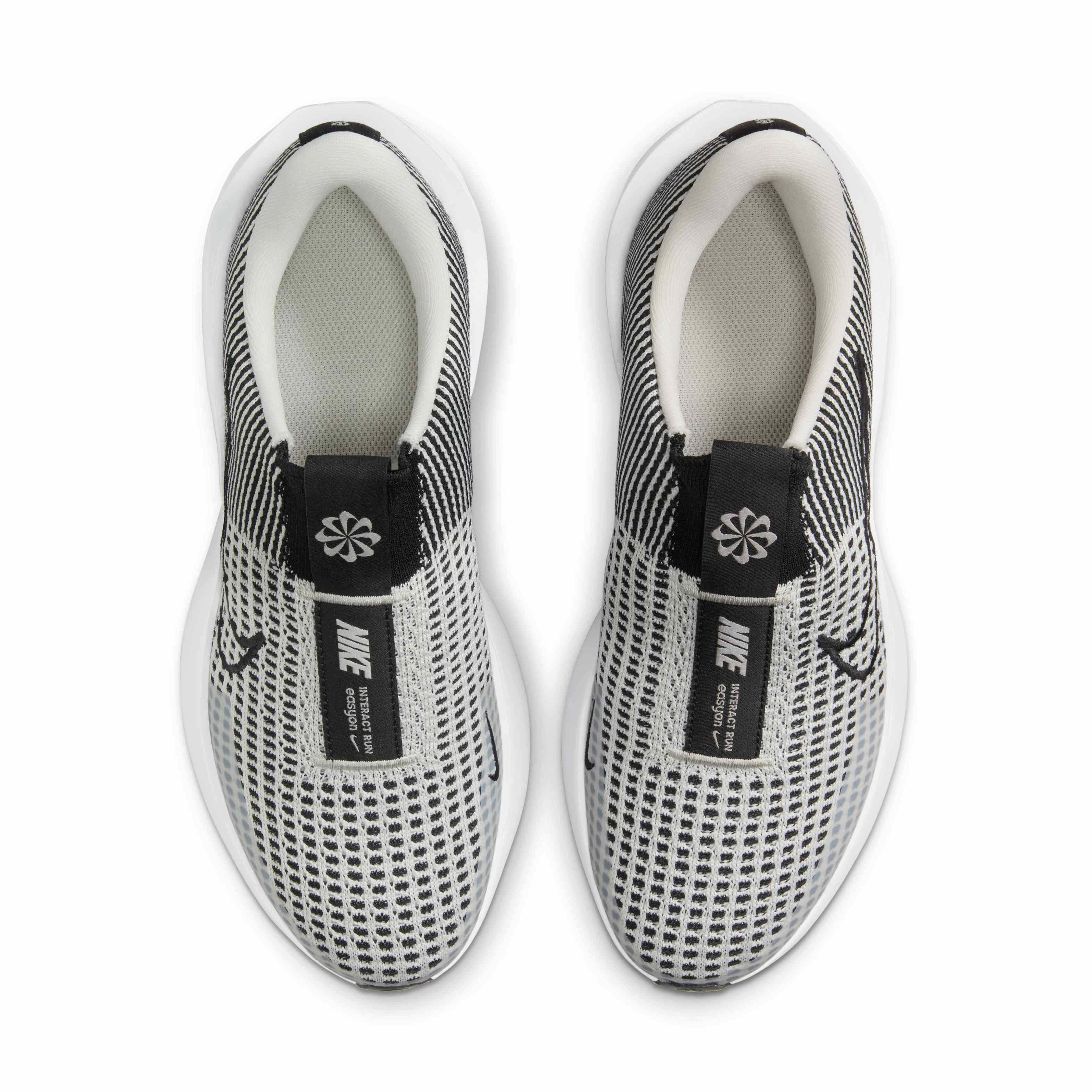 Nike Interact Run EasyOn "Light Bone/White/Black" Women's Running Shoe - LT BONE/WHITE/BLACK Thumbnail View 4