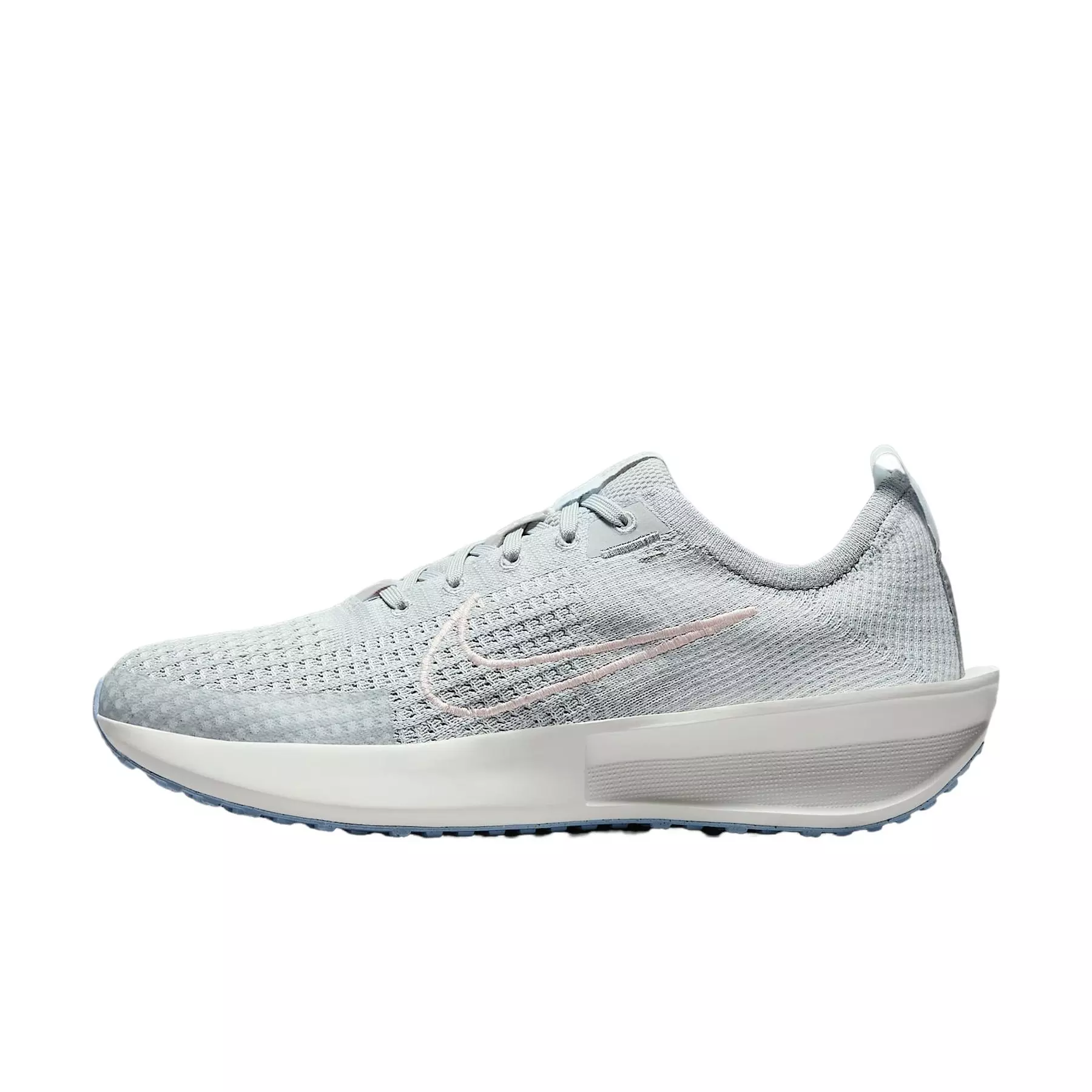 Nike Interact Run "Light Smoke Grey/Psychic Blue/Summit White/Echo Pink" Women's Running Shoe - LT GREY/LT BLUE/WHITE