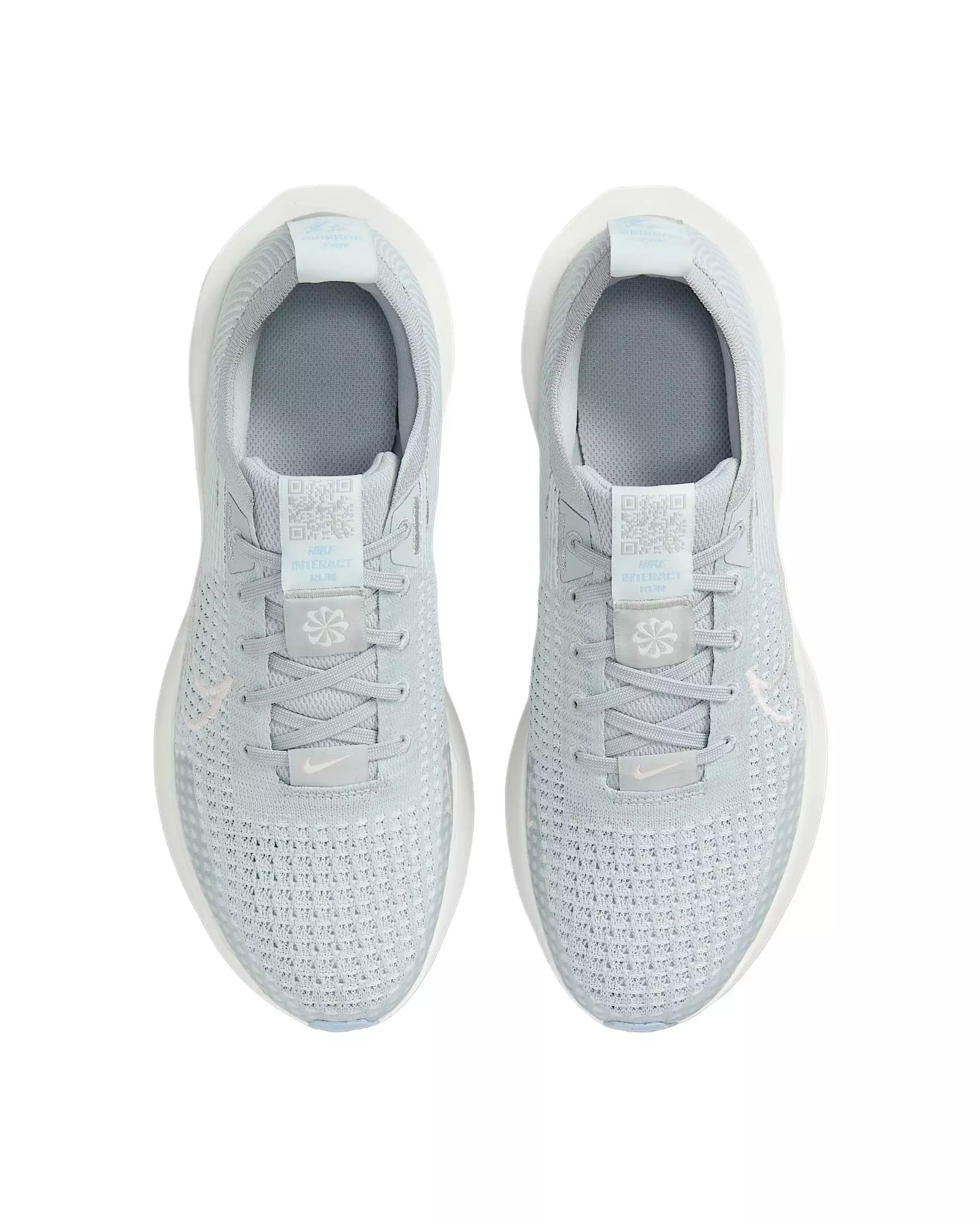 Nike Interact Run "Light Smoke Grey/Psychic Blue/Summit White/Echo Pink" Women's Running Shoe - LT GREY/LT BLUE/WHITE