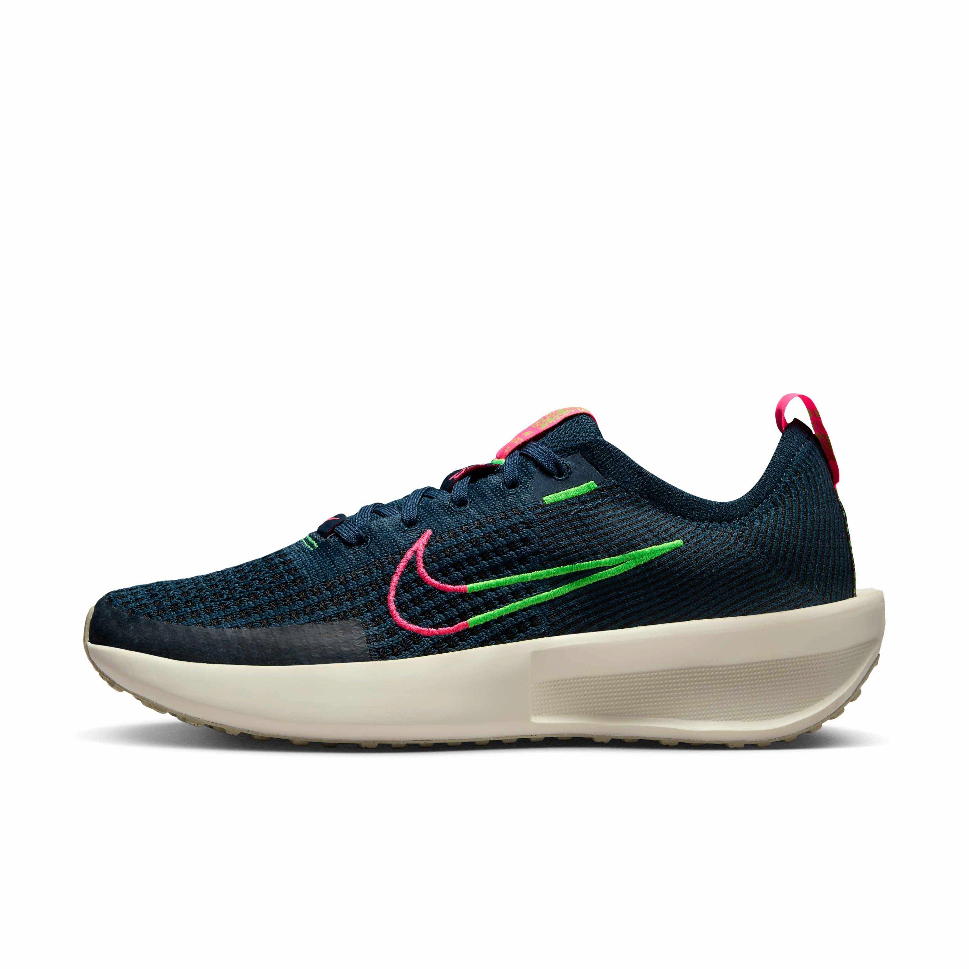Nike Interact Run "Armory Navy/Hyper Pink/Pale Ivory/Green Strike" Women's Running Shoe - NAVY/PINK/IVORY/GREEN Thumbnail View 2