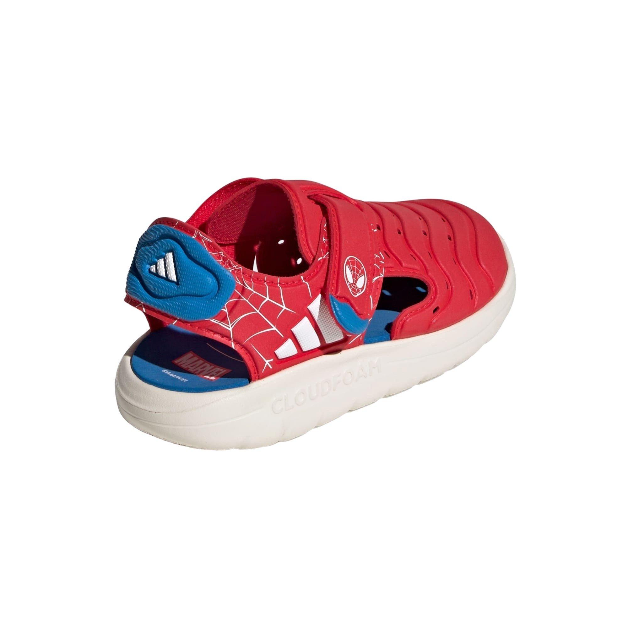 adidas Marvel Spider-Man Water Preschool Boys' "Pure Ruby/Ftwr White/Bright Blue" Sandal
