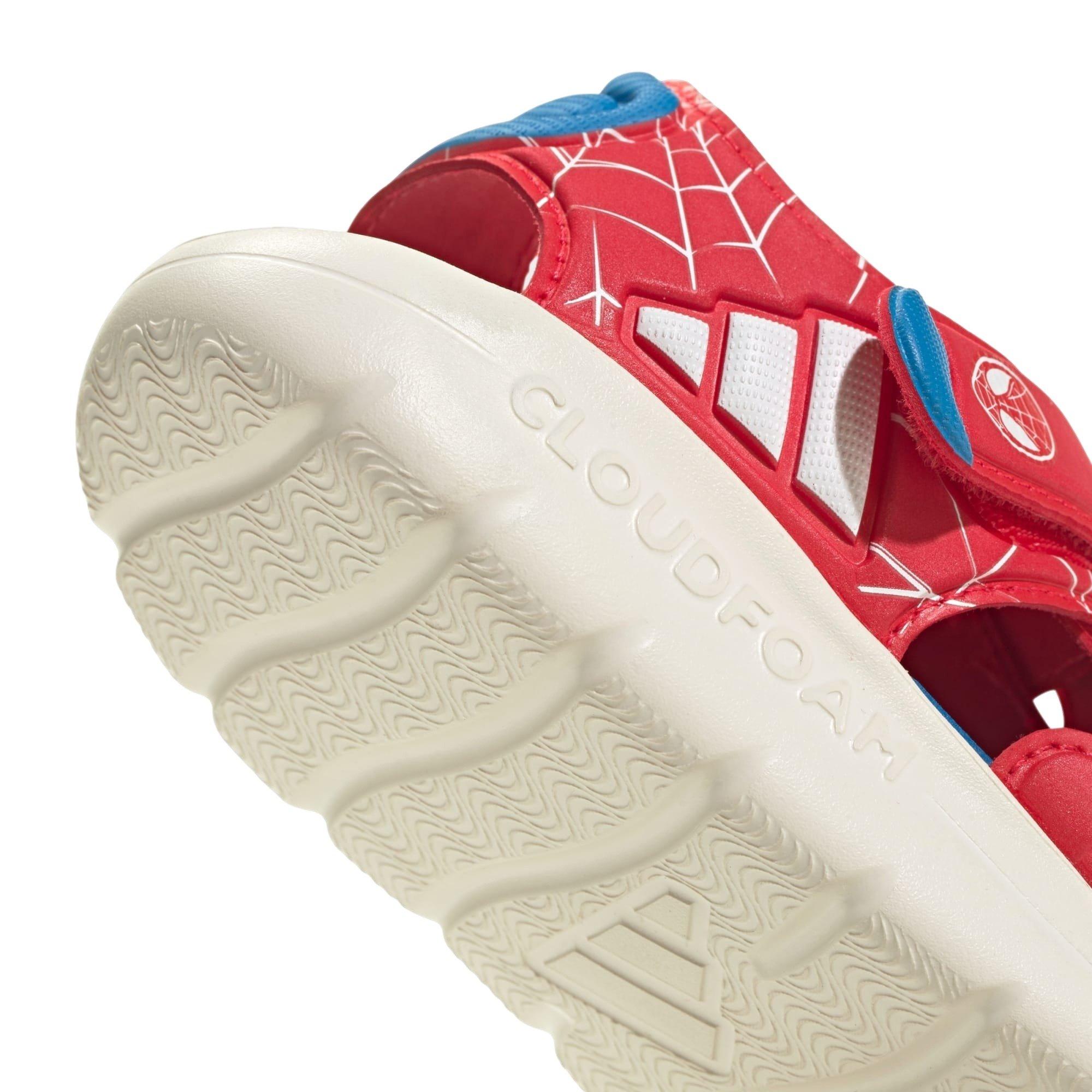 adidas Marvel Spider-Man Water Preschool Boys' "Pure Ruby/Ftwr White/Bright Blue" Sandal