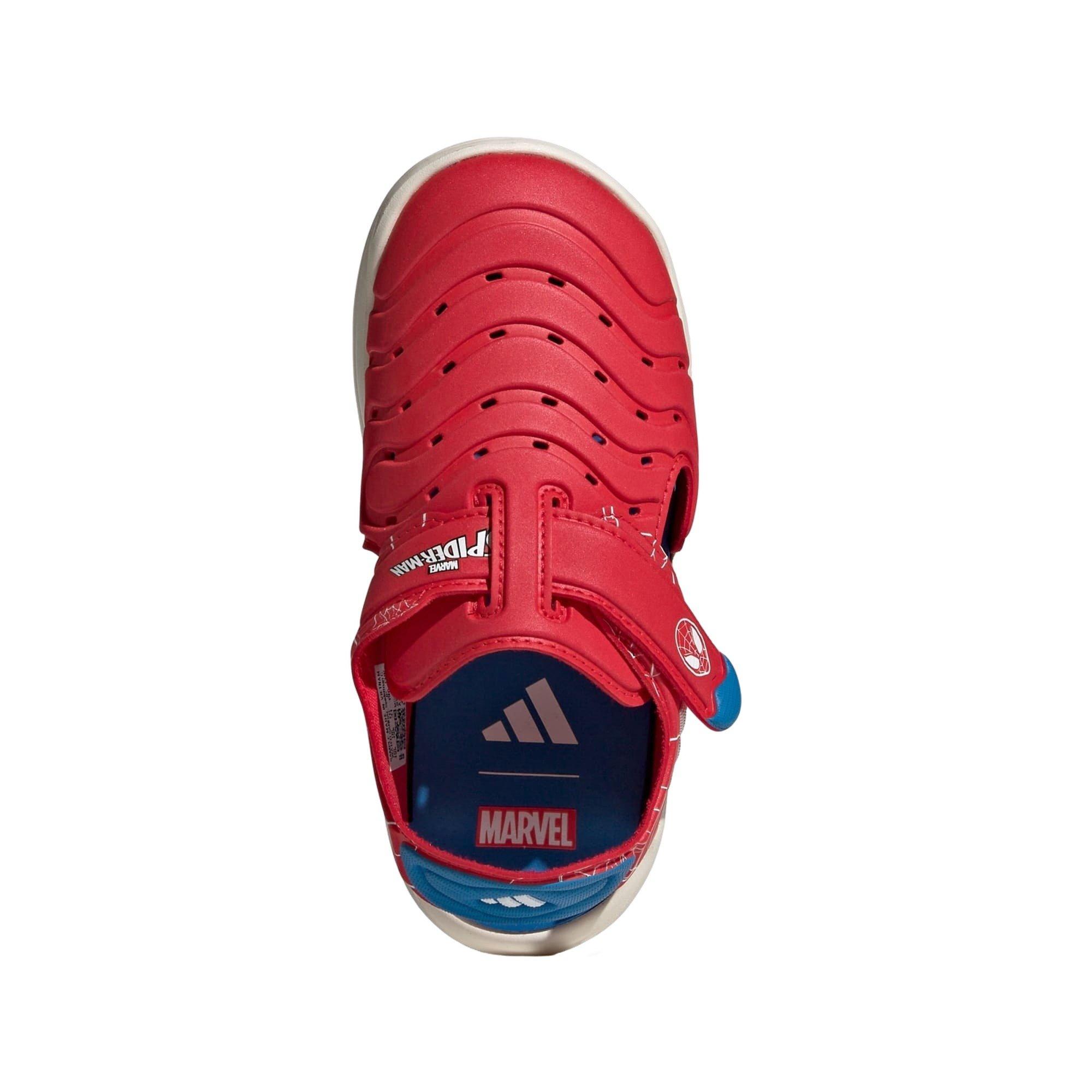 adidas Marvel Spider-Man Water Preschool Boys' "Pure Ruby/Ftwr White/Bright Blue" Sandal