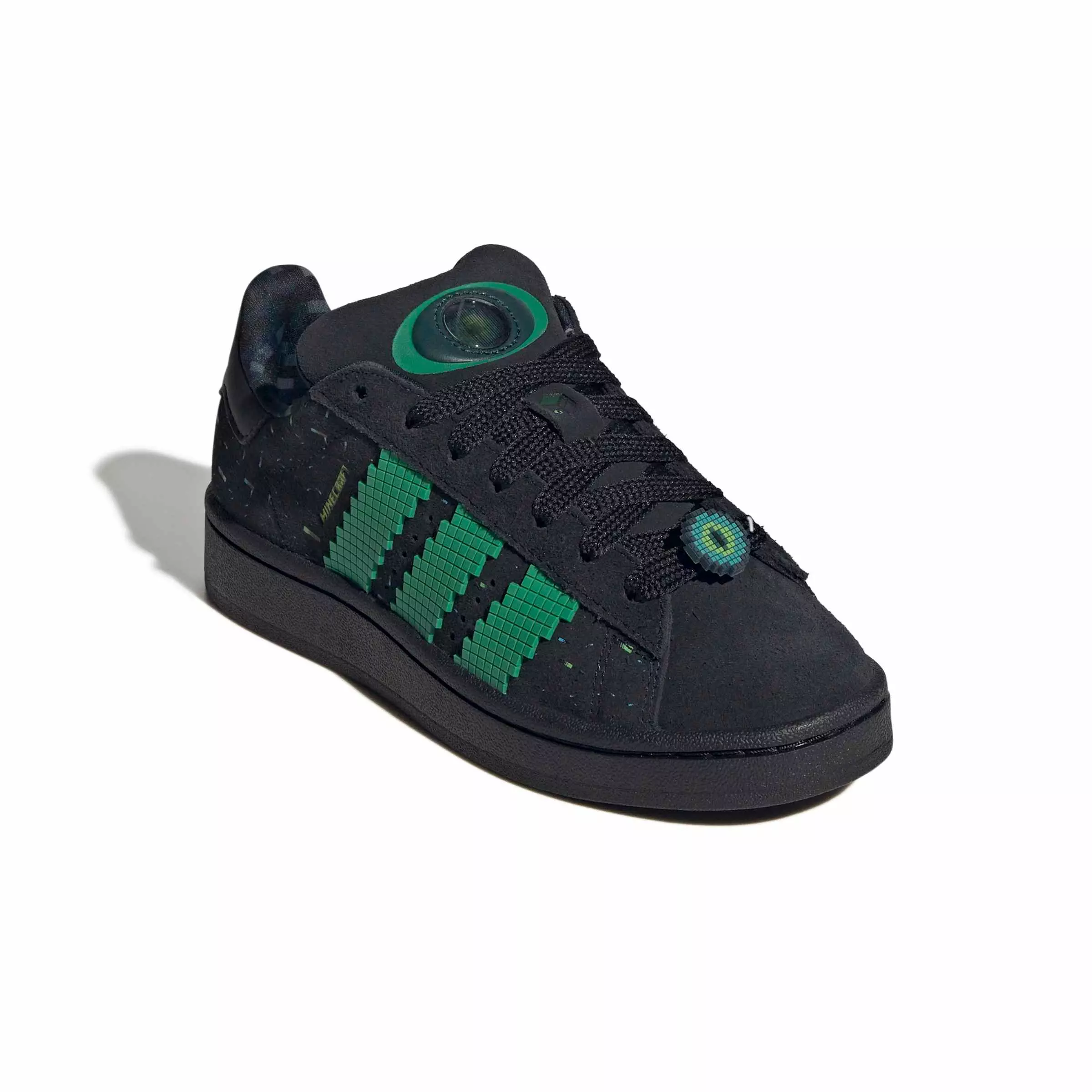 adidas Originals Minecraft Campus 00s "Black/Semi Court Green/Solar Green" Grade School Boys' Shoe - BLACK/GREEN/GREEN