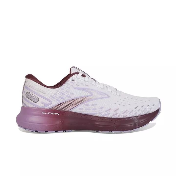 Brooks Glycerin 20 "White/Orchid/Lavender" Women's Running Shoe - WHITE/ORCHID/LAVENDER