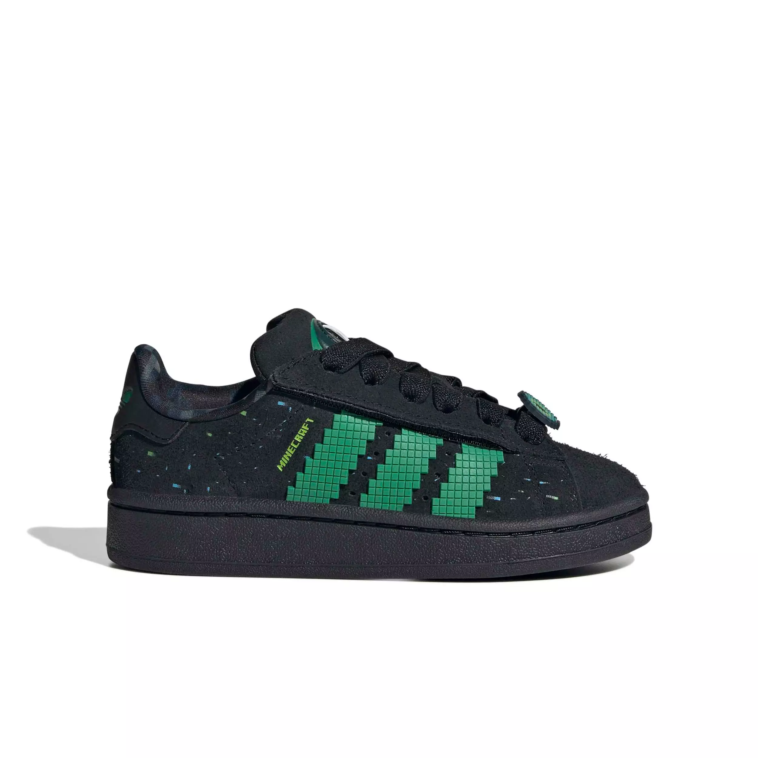 adidas Originals Minecraft Campus 00s CC EL "Core Black/Semi Court Green" Preschool Boys' Shoe - BLACK/GREEN/GREEN