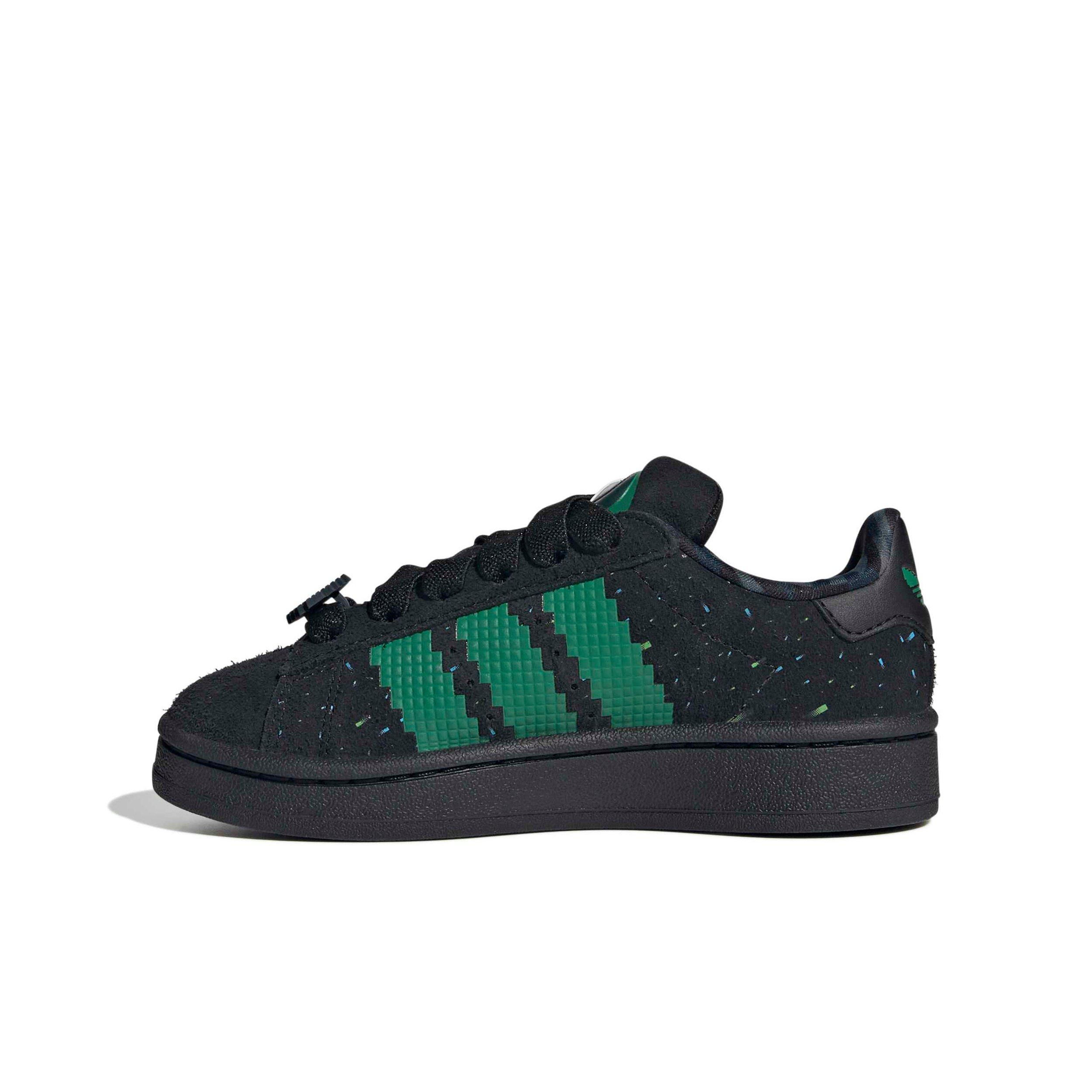 adidas Originals Minecraft Campus 00s CC EL Preschool Boys' "Core Black/Semi Court Green" Shoe