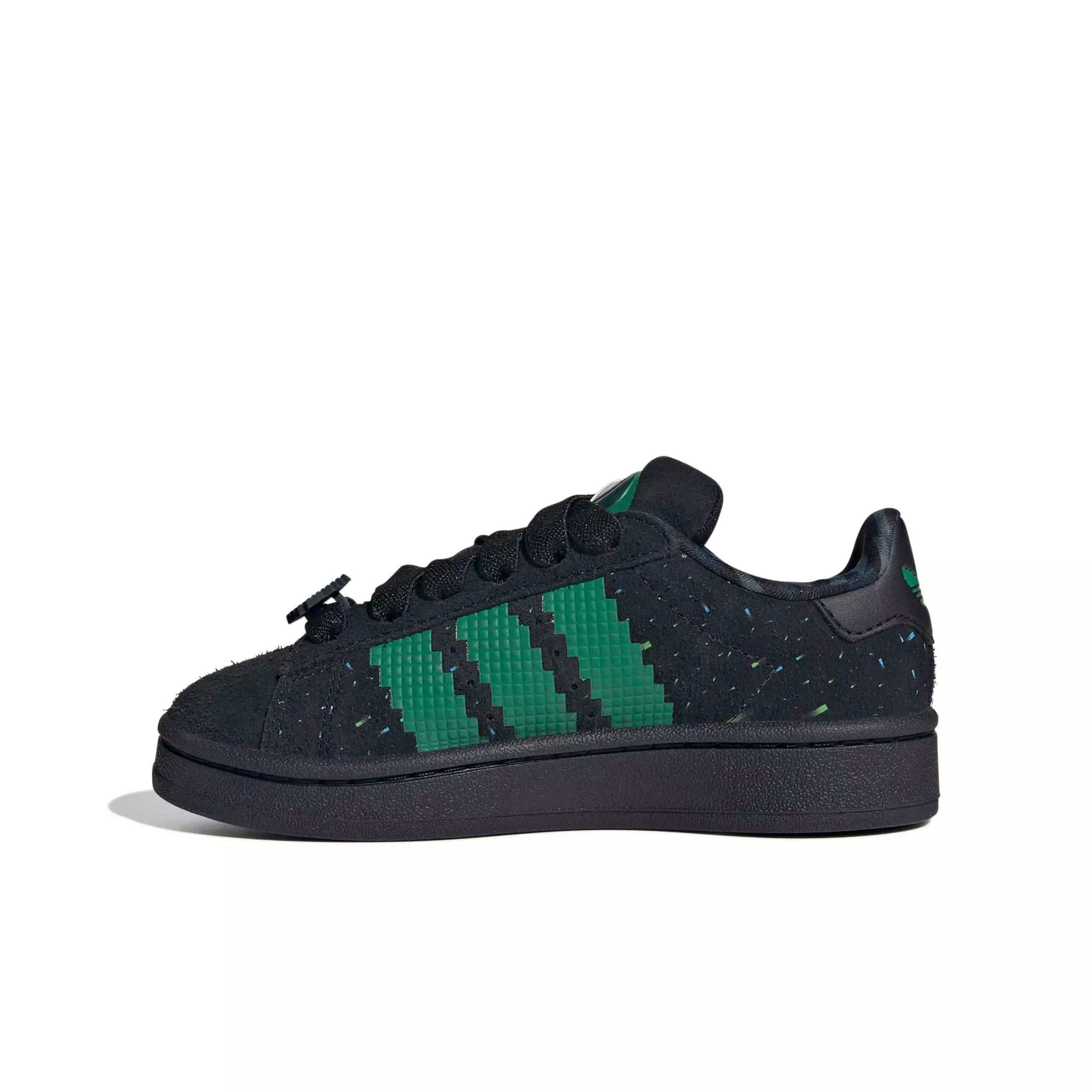 adidas Originals Minecraft Campus 00s CC EL "Core Black/Semi Court Green" Preschool Boys' Shoe - BLACK/GREEN/GREEN