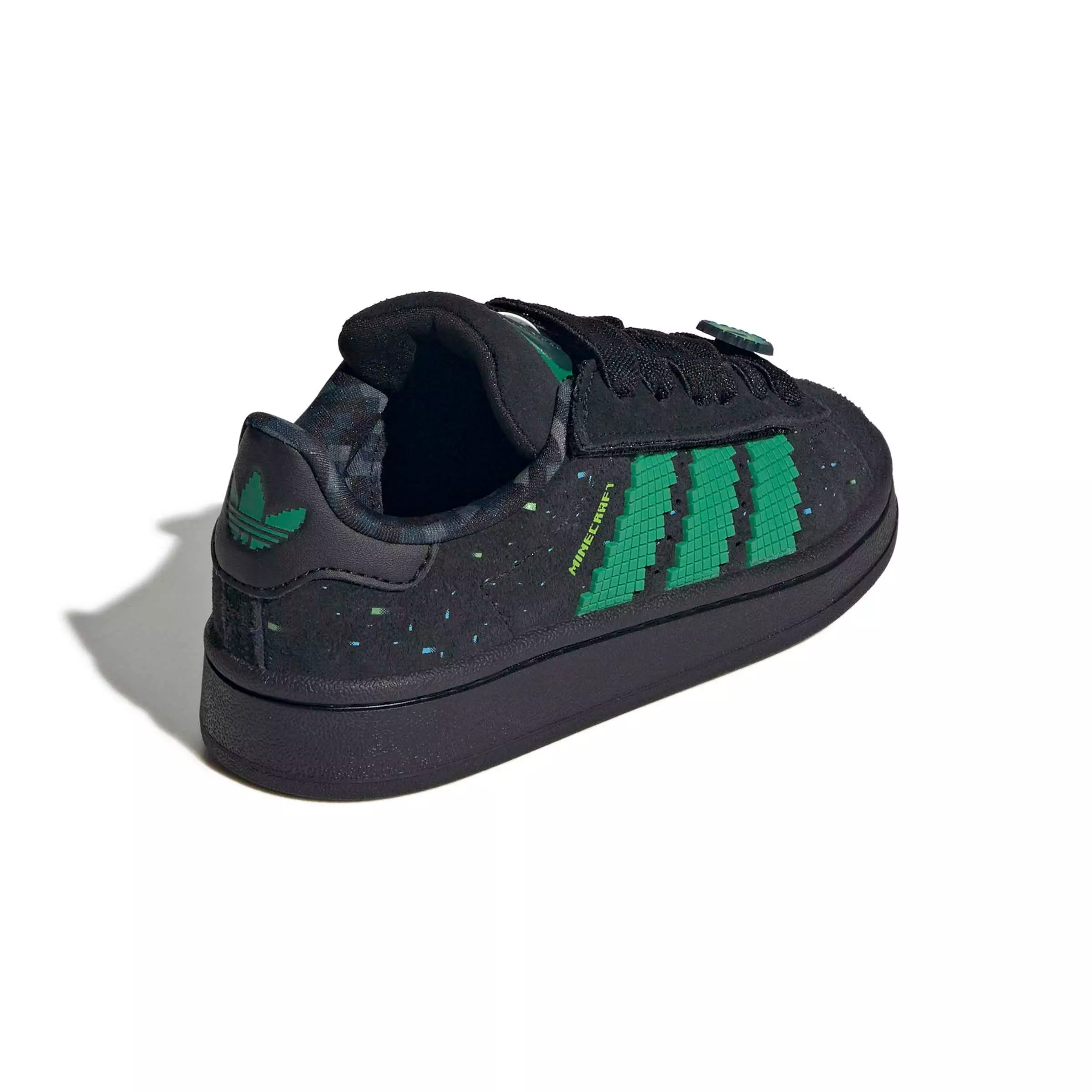 adidas Originals Minecraft Campus 00s CC EL "Core Black/Semi Court Green" Preschool Boys' Shoe - BLACK/GREEN/GREEN