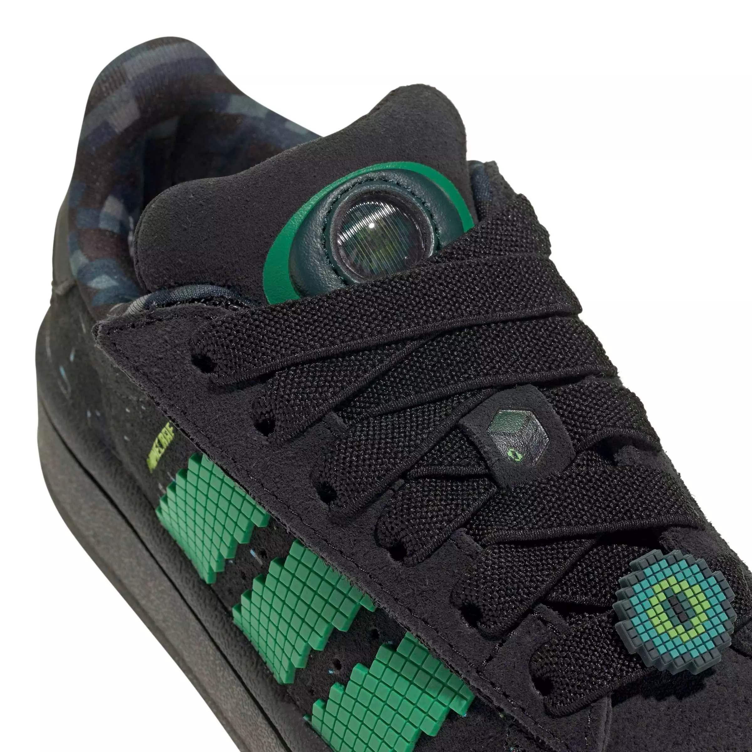 adidas Originals Minecraft Campus 00s CC EL "Core Black/Semi Court Green" Preschool Boys' Shoe - BLACK/GREEN/GREEN