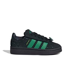 adidas Originals Minecraft Campus 00s CC EL "Core Black/Semi Court Green" Preschool Boys' Shoe
