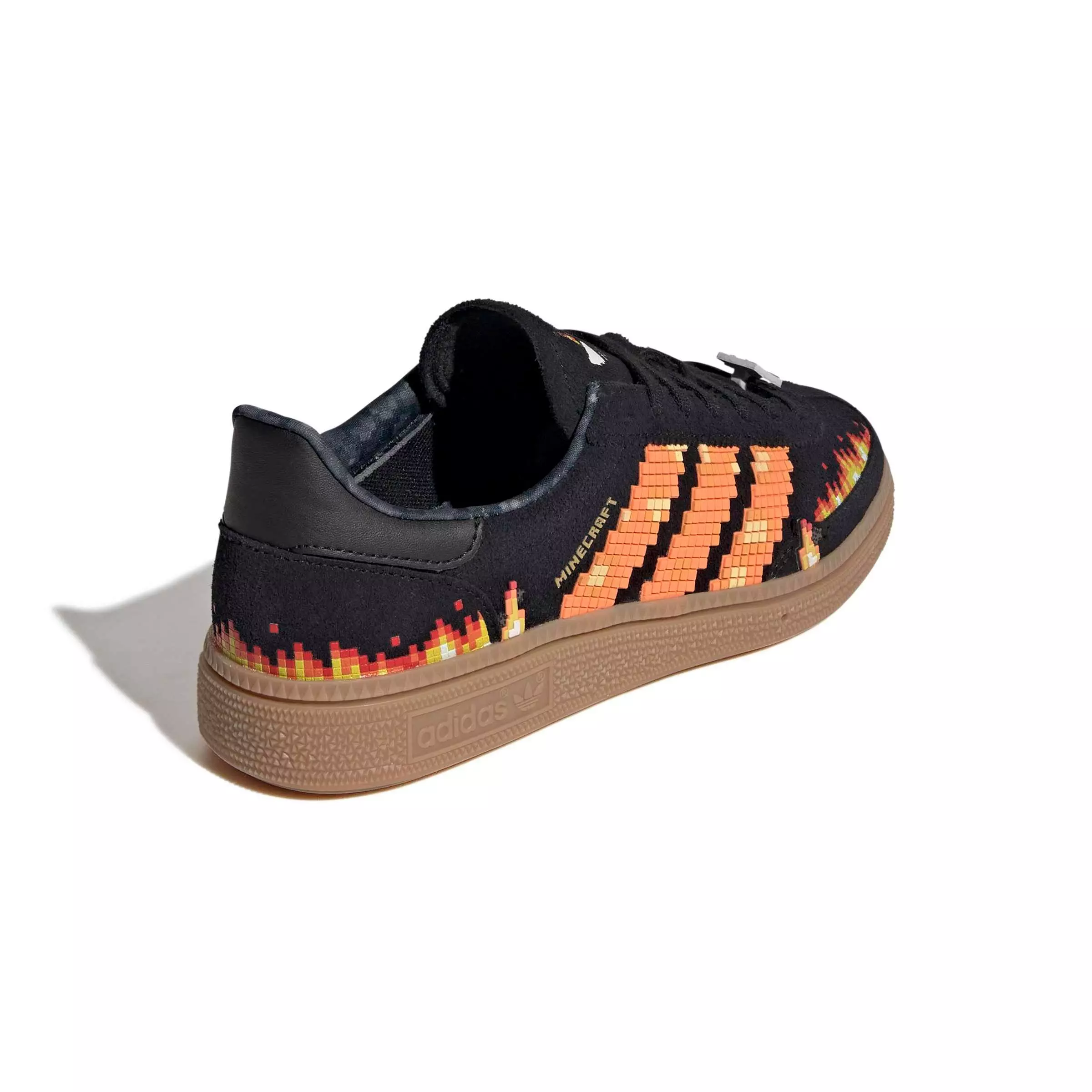 adidas Originals Minecraft Handball Spezial "Core Black/Pure Orange/White" Grade School Boys' Shoe - BLACK/ORANGE/WHITE