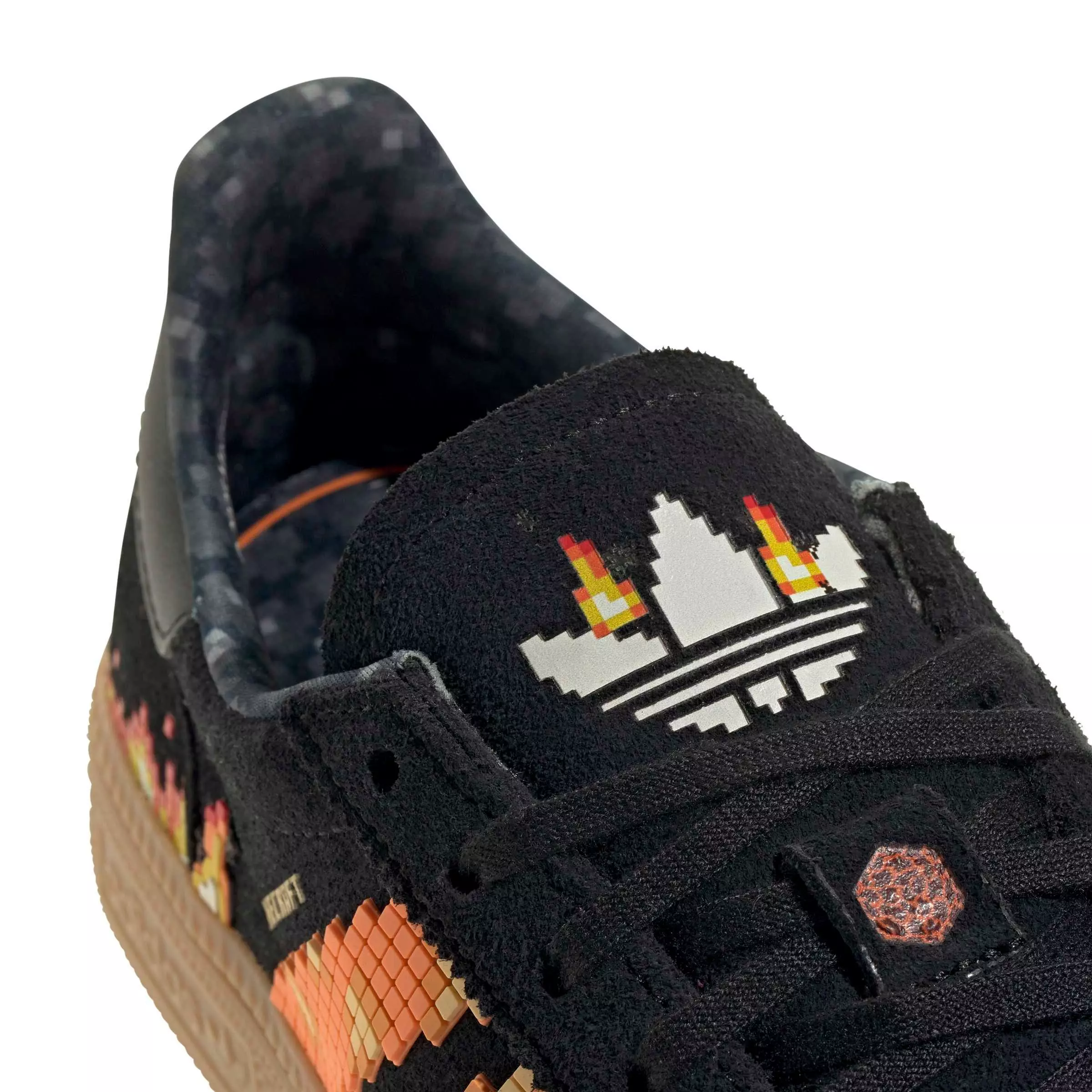 adidas Originals Minecraft Handball Spezial "Core Black/Pure Orange/White" Grade School Boys' Shoe - BLACK/ORANGE/WHITE