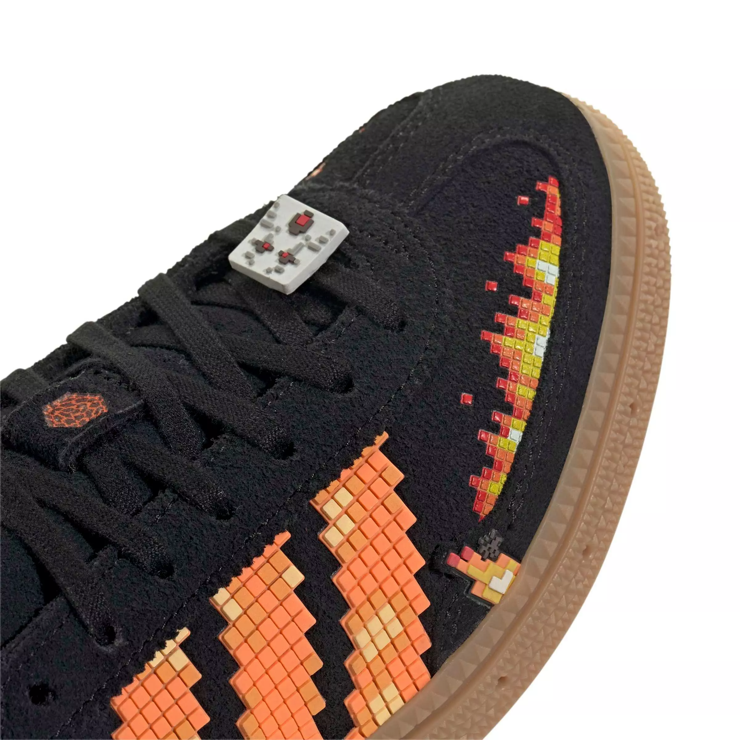 adidas Originals Minecraft Handball Spezial "Core Black/Pure Orange/White" Grade School Boys' Shoe - BLACK/ORANGE/WHITE