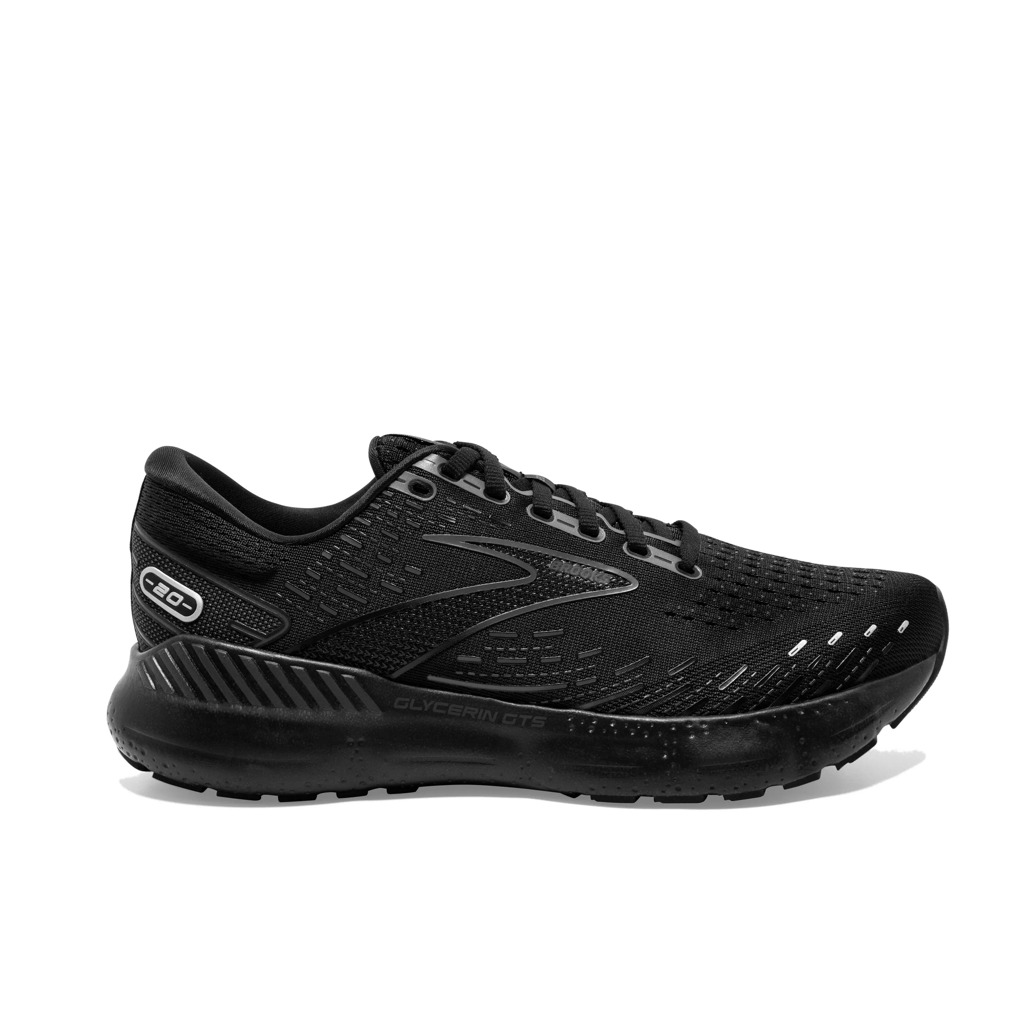 Brooks Glycerin GTS 20 Men's Road Running Shoe. (Black/Classic