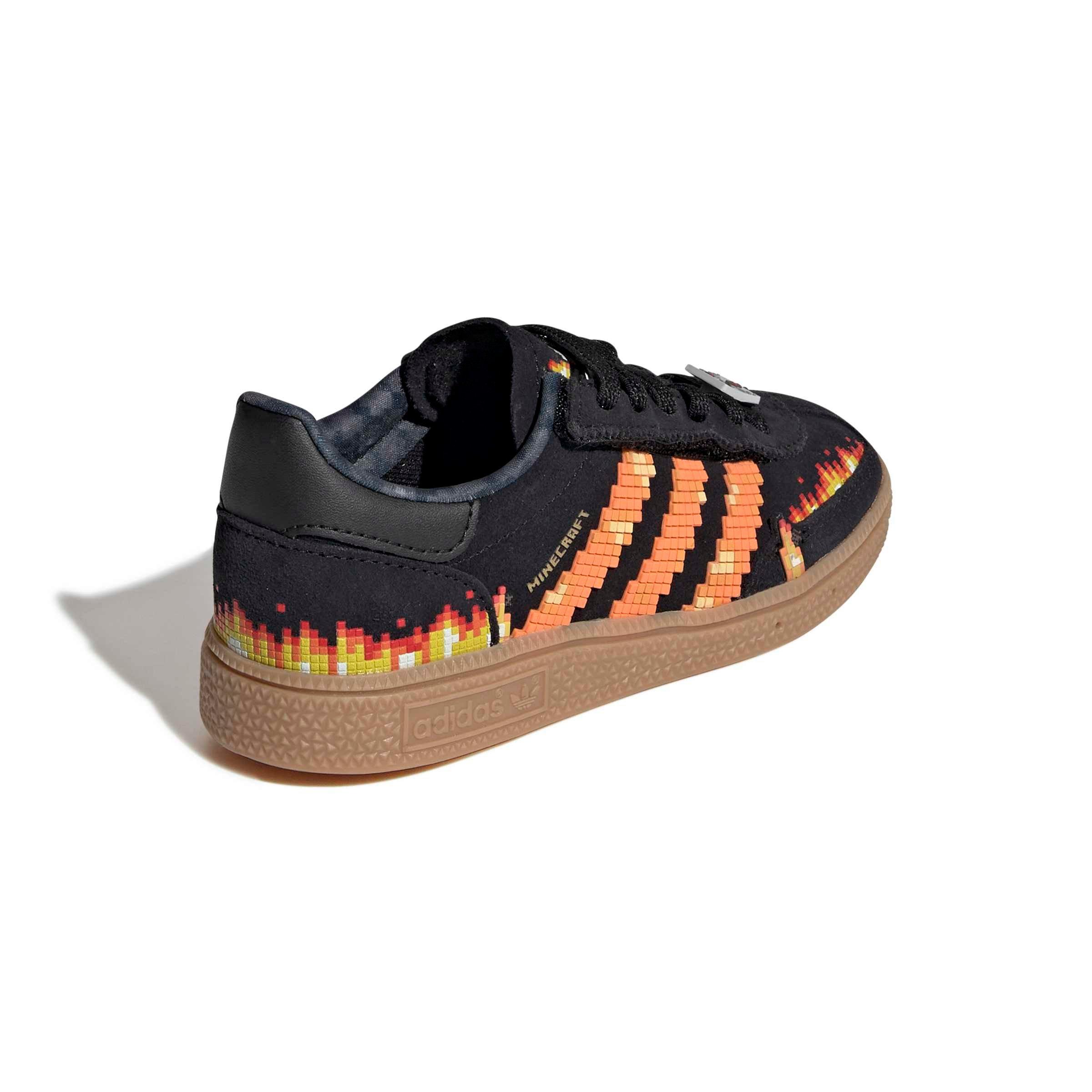 adidas Originals Minecraft Handball Spezial CC EL Preschool Boys' "Black/Pure Orange/White" Shoe