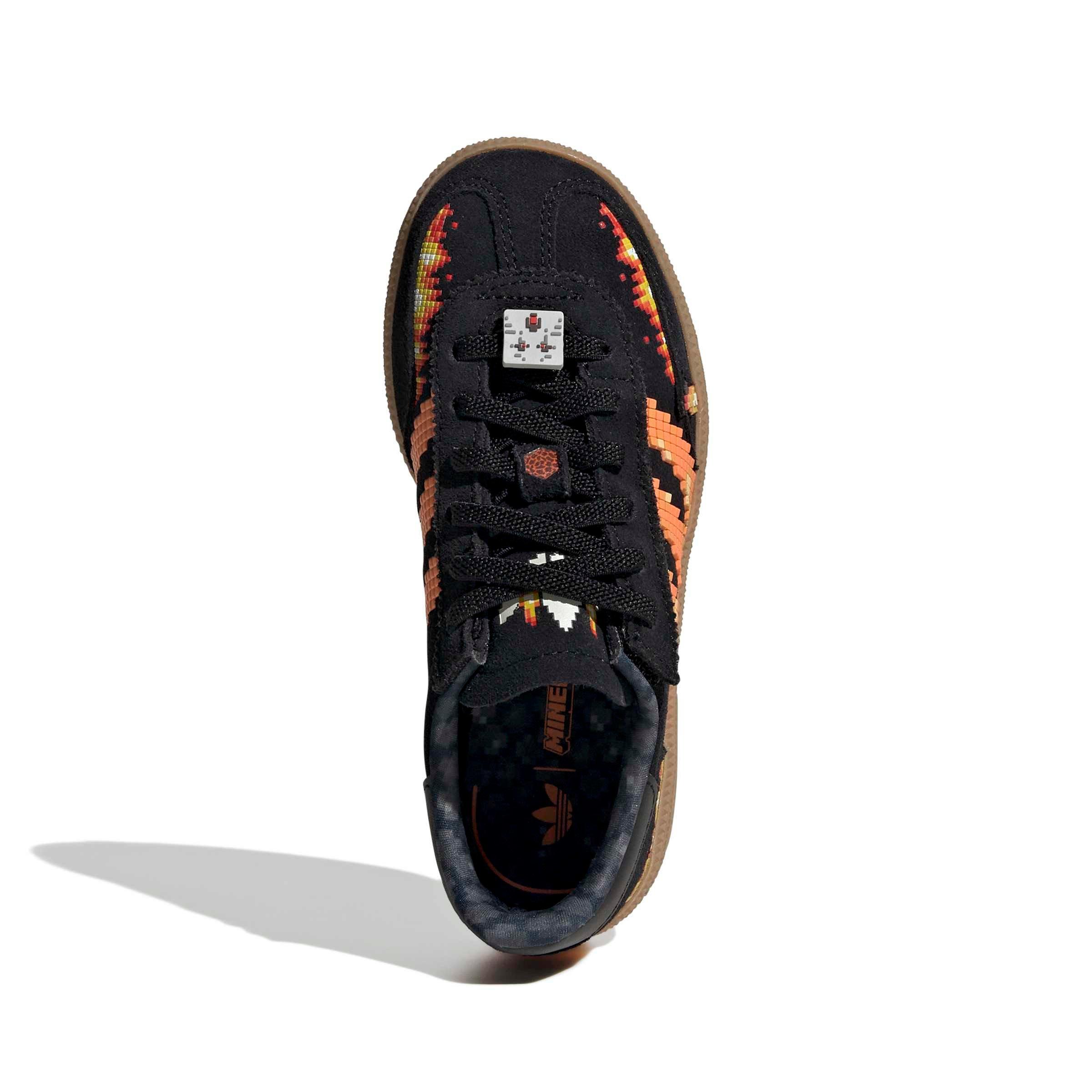 adidas Originals Minecraft Handball Spezial CC EL Preschool Boys' "Black/Pure Orange/White" Shoe