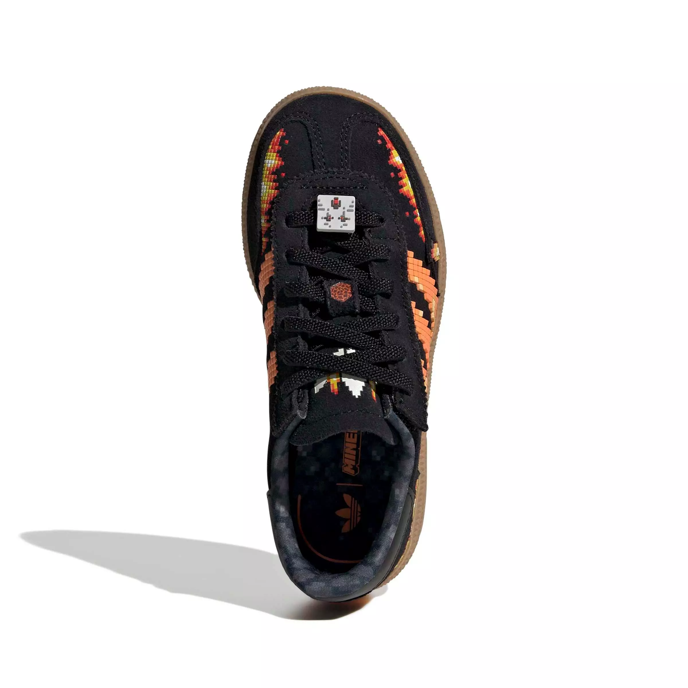 adidas Originals Minecraft Handball Spezial CC EL "Black/Pure Orange/White" Preschool Boys' Shoe - BLACK/ORANGE/WHITE
