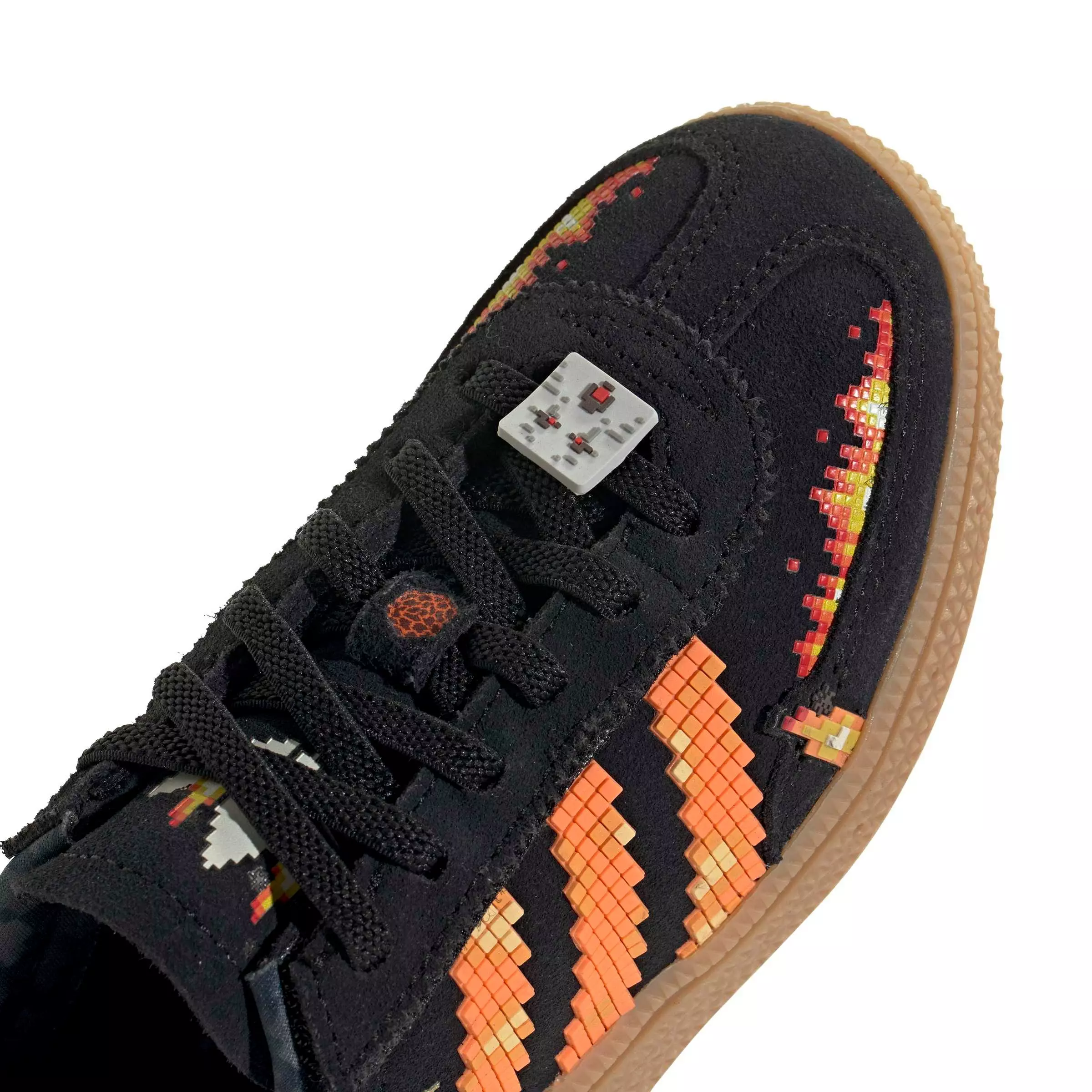 adidas Originals Minecraft Handball Spezial CC EL "Black/Pure Orange/White" Preschool Boys' Shoe - BLACK/ORANGE/WHITE