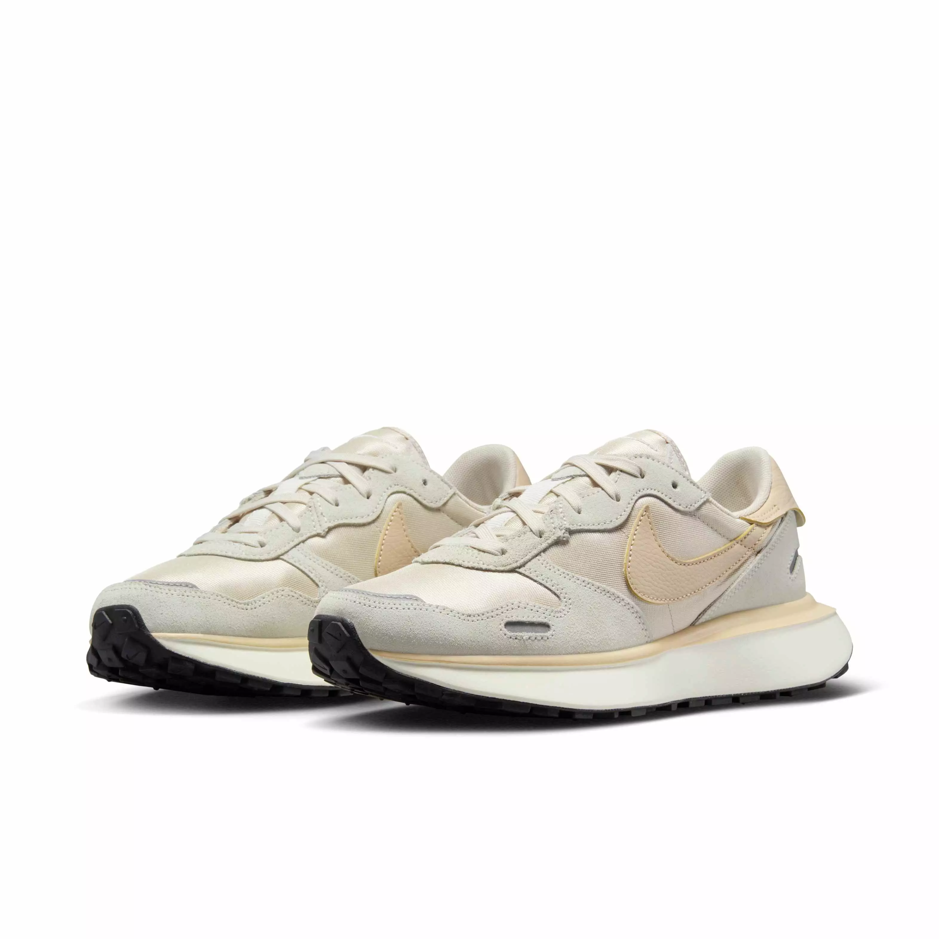 Nike Phoenix Waffle "Summit White/Light Orewood Brown/Black/Sanddrift" Women's Shoe - WHITE/LT BROWN/BLACK/SANDDRIFT