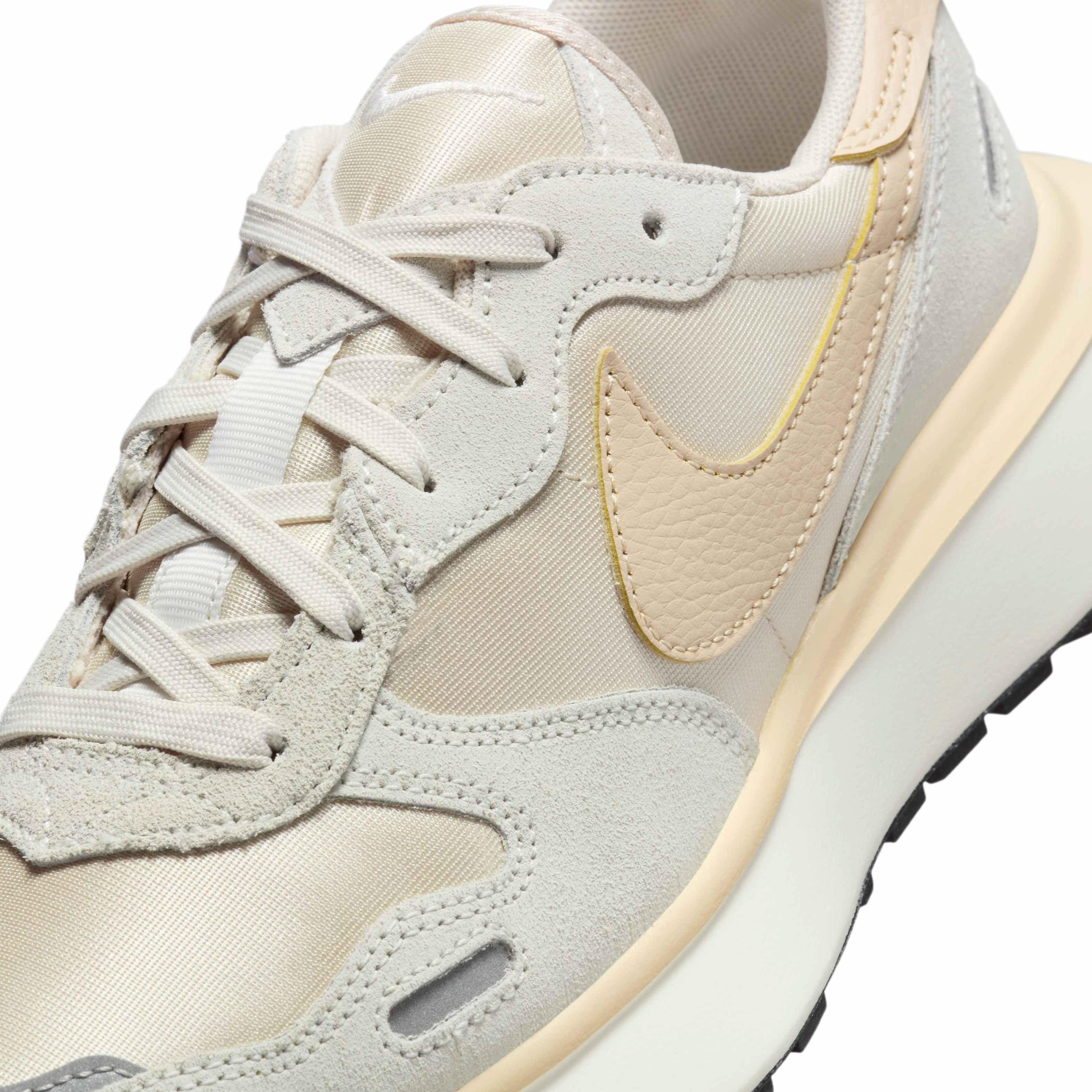 Nike Phoenix Waffle "Summit White/Light Orewood Brown/Black/Sanddrift" Women's Shoe - WHITE/LT BROWN/BLACK/SANDDRIFT Thumbnail View 7