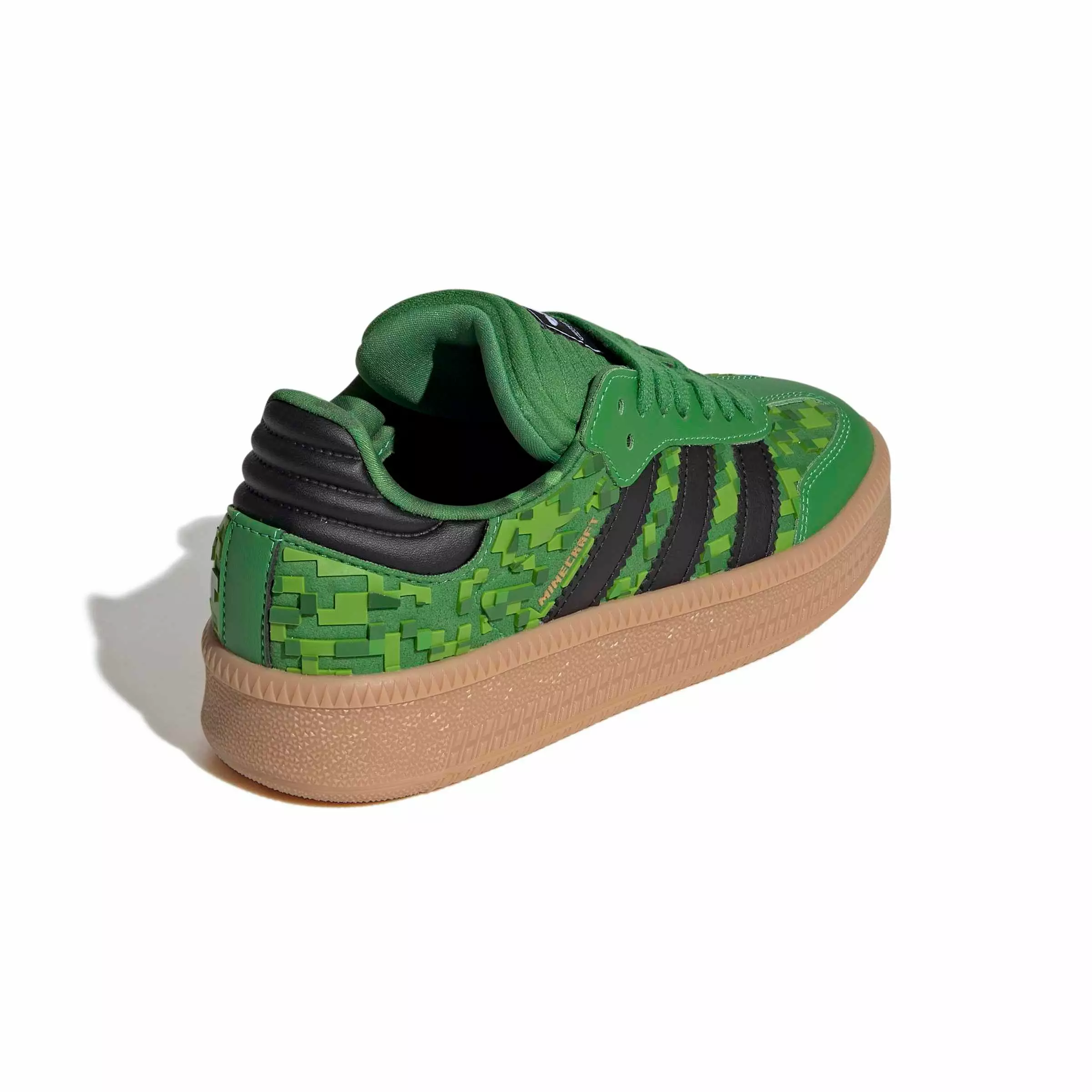 adidas Originals Minecraft Samba XLG "Green/Core Black/Ftwr White" Grade School Boys' Shoe - GREEN/BLACK/WHITE