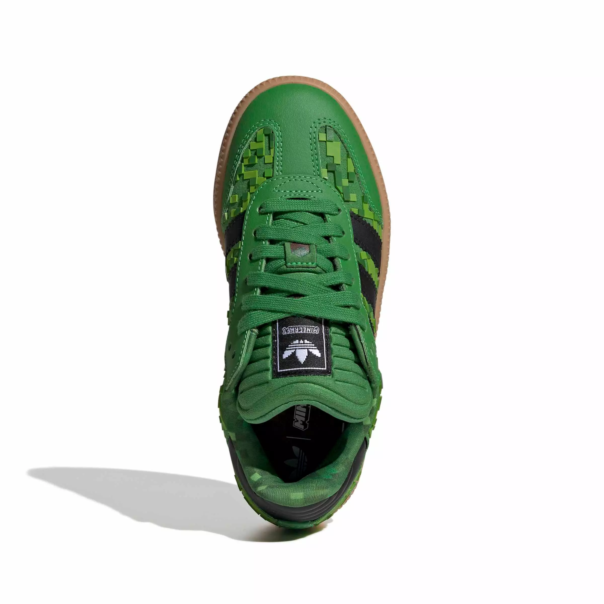 adidas Originals Minecraft Samba XLG "Green/Core Black/Ftwr White" Grade School Boys' Shoe - GREEN/BLACK/WHITE