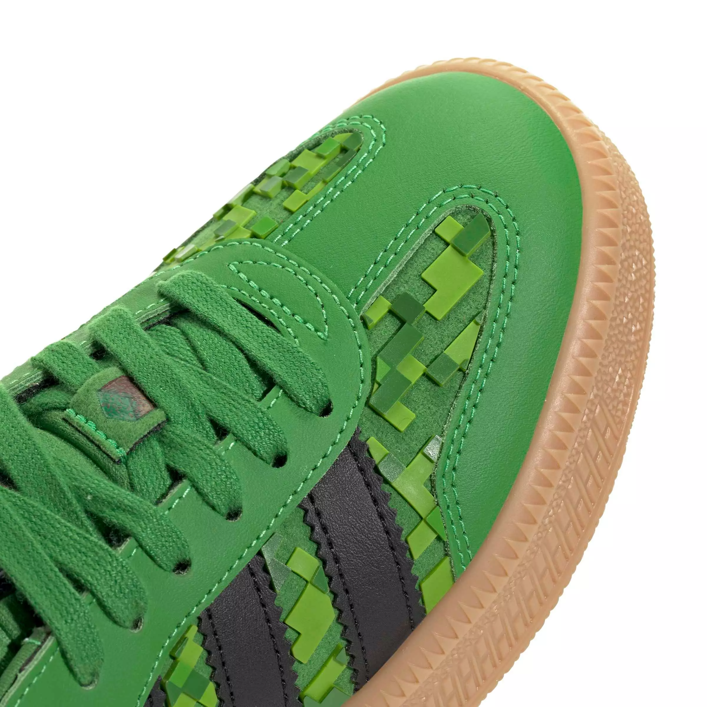 adidas Originals Minecraft Samba XLG "Green/Core Black/Ftwr White" Grade School Boys' Shoe - GREEN/BLACK/WHITE