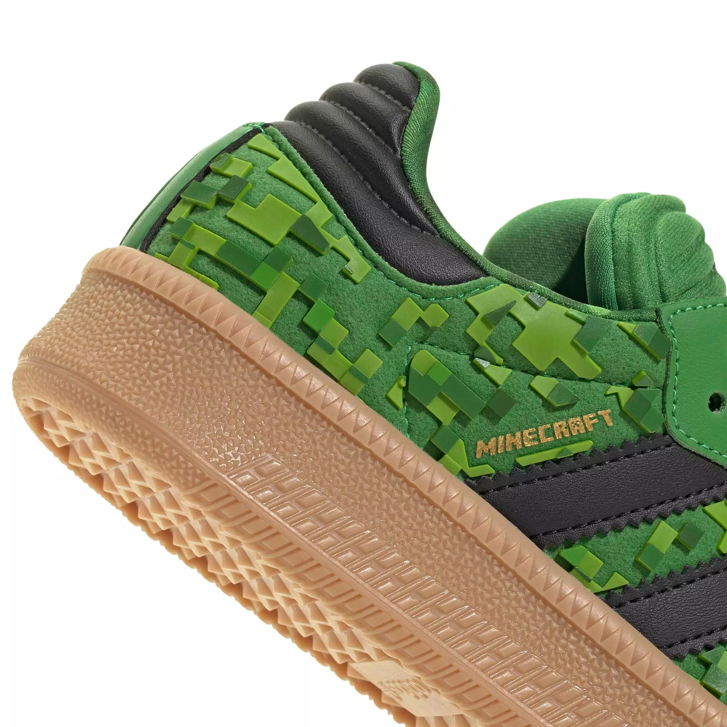 adidas Originals Minecraft Samba XLG "Green/Core Black/Ftwr White" Grade School Boys' Shoe - GREEN/BLACK/WHITE