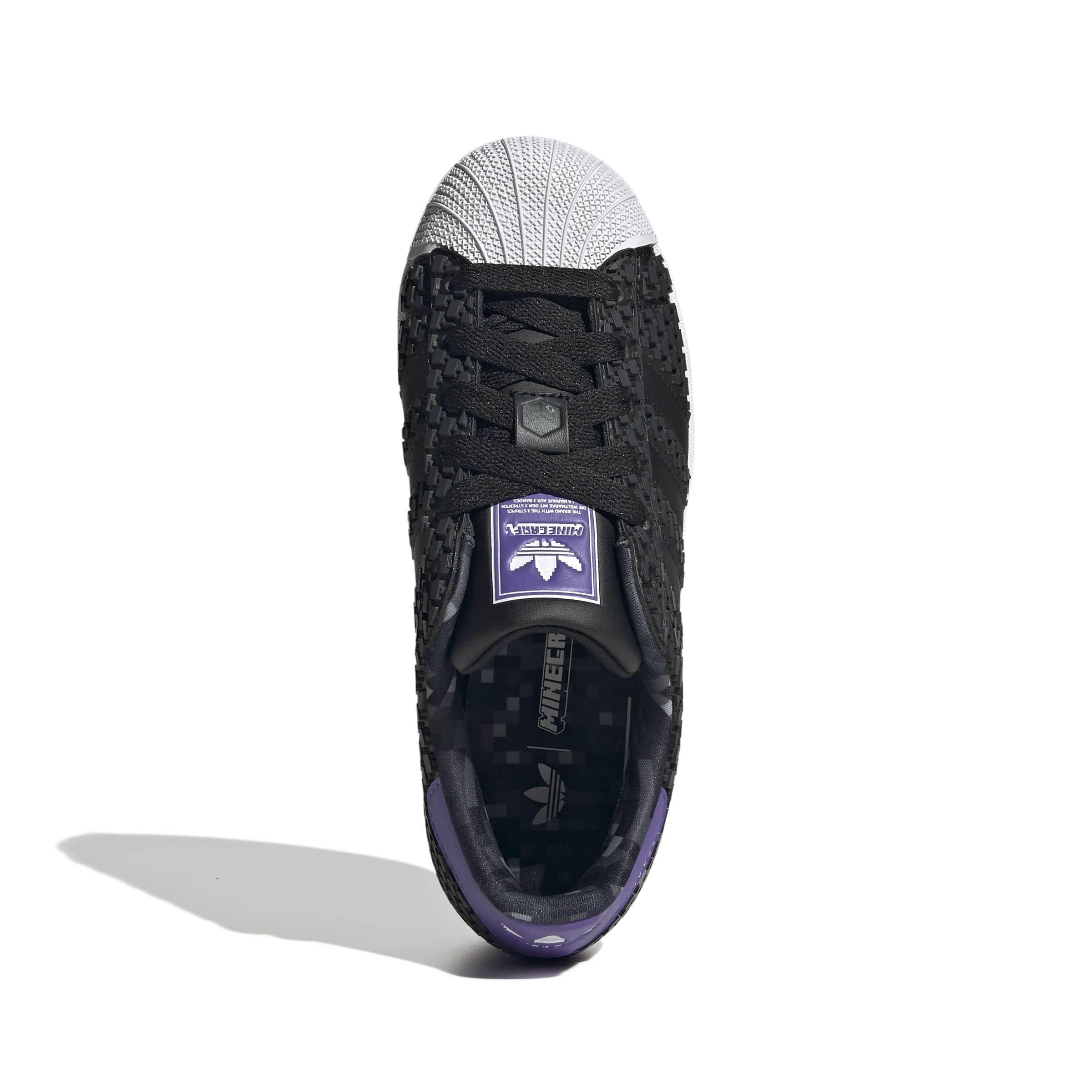 adidas Originals Minecraft Superstar II Grade School Boys' "Core Black/Core Black/Ftwr White" Shoe