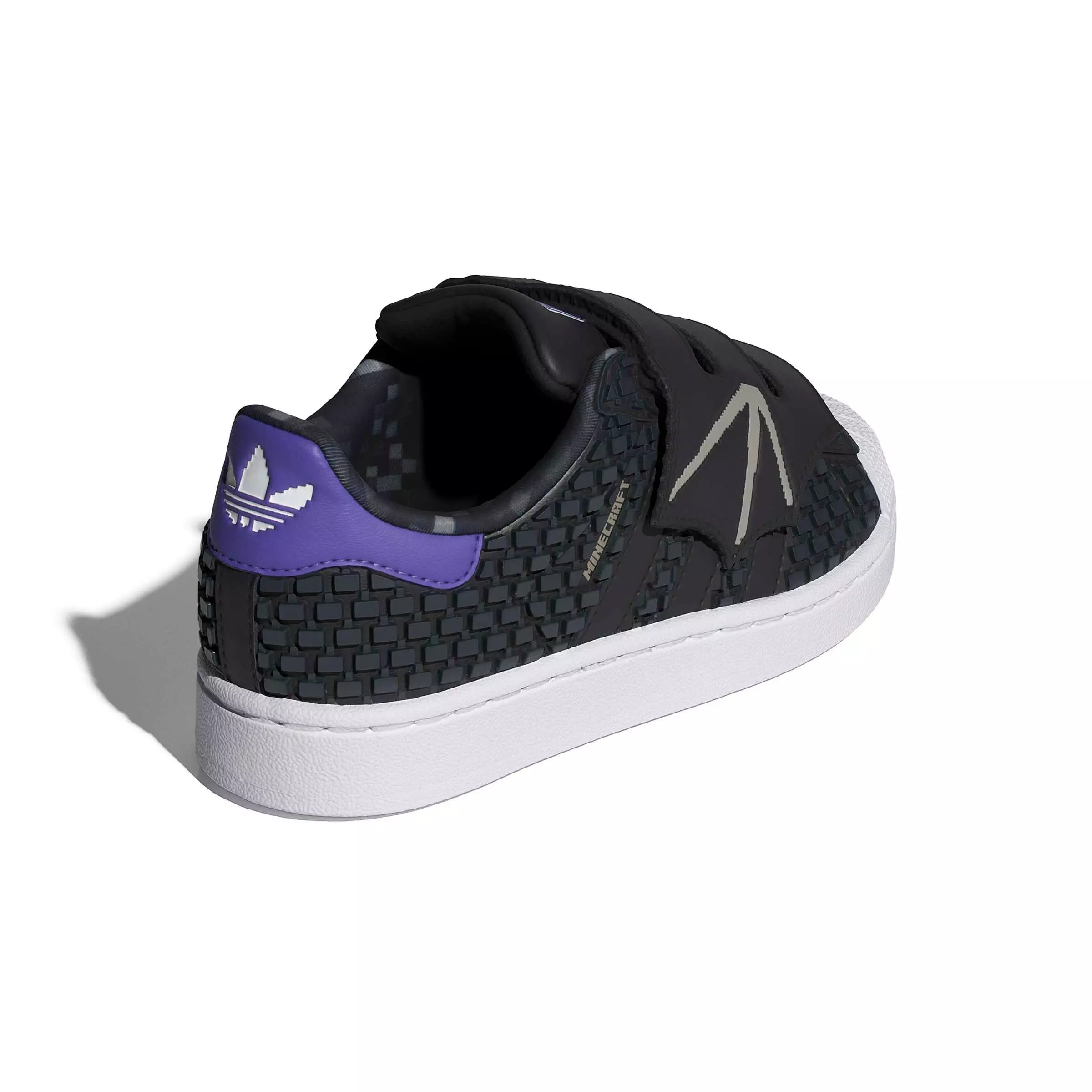 adidas Originals Minecraft Superstar II CC "Core Black/Core Black/Ftwr White" Preschool Boys' Shoe - BLACK/BLACK/WHITE