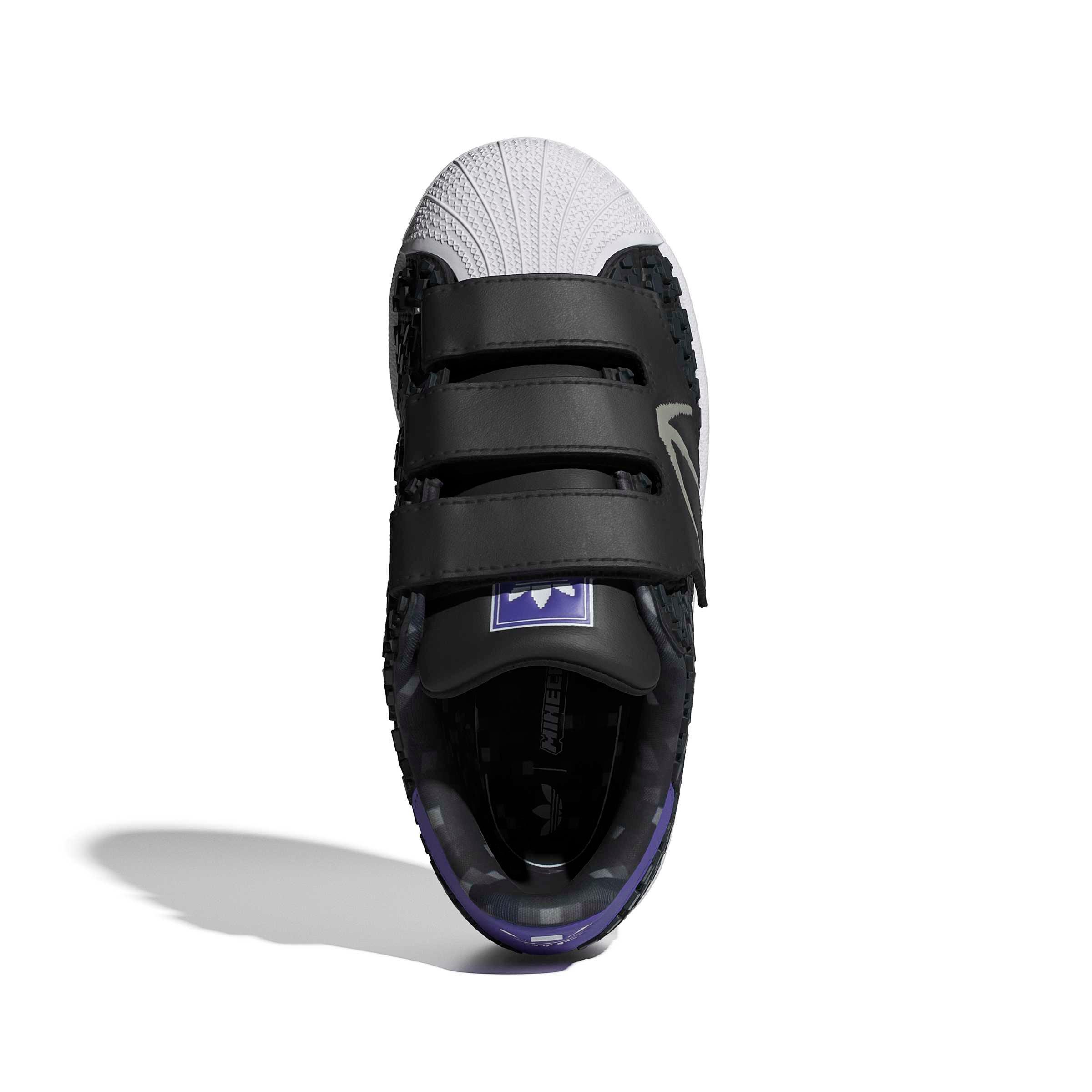 adidas Originals Minecraft Superstar II CC Preschool Boys' "Core Black/Core Black/Ftwr White" Shoe