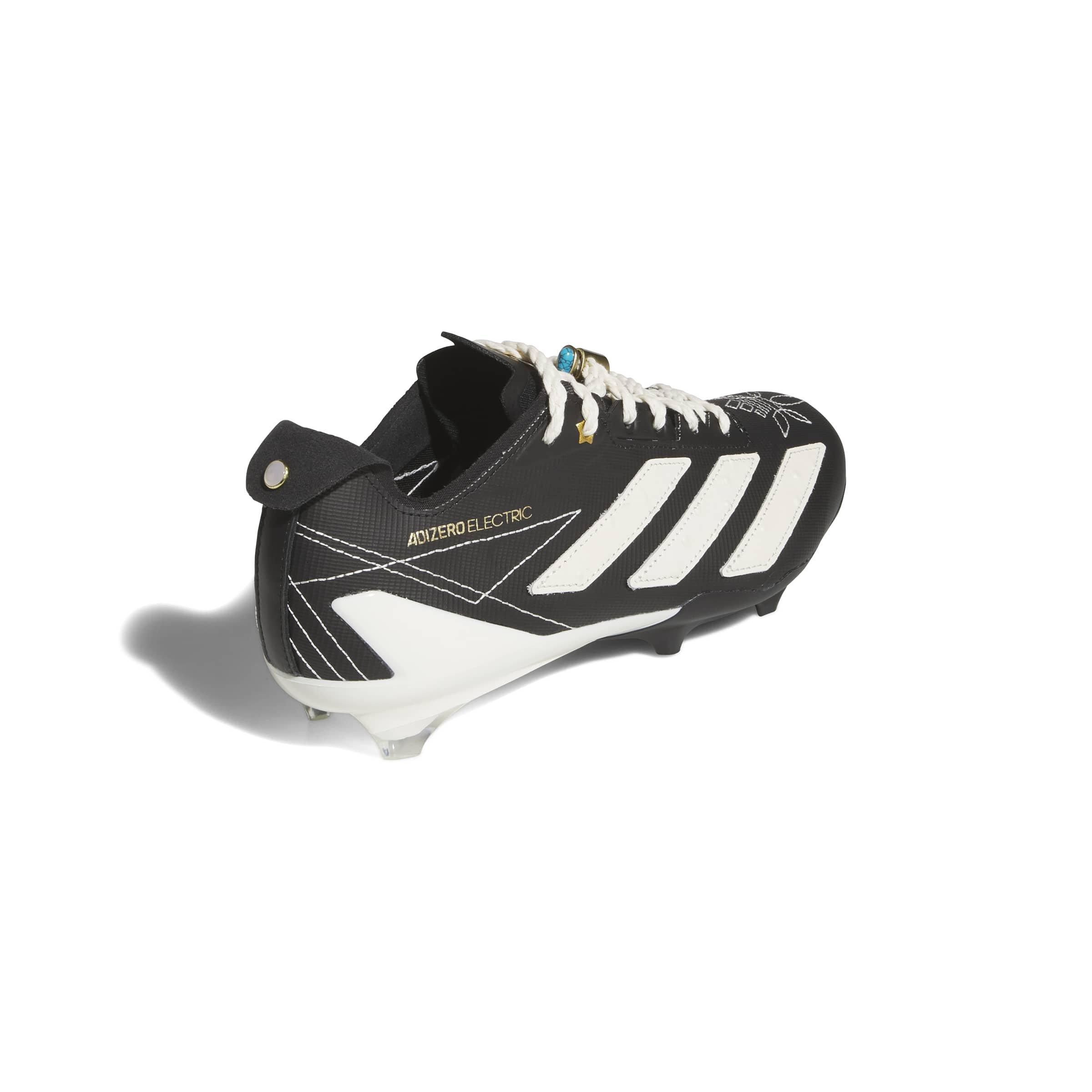 adidas Adizero Electric II Rodeo "Core Black/Off White/Matte Gold" Men's Football Cleat - BLACK/OFF WHITE/GOLD Thumbnail View 4