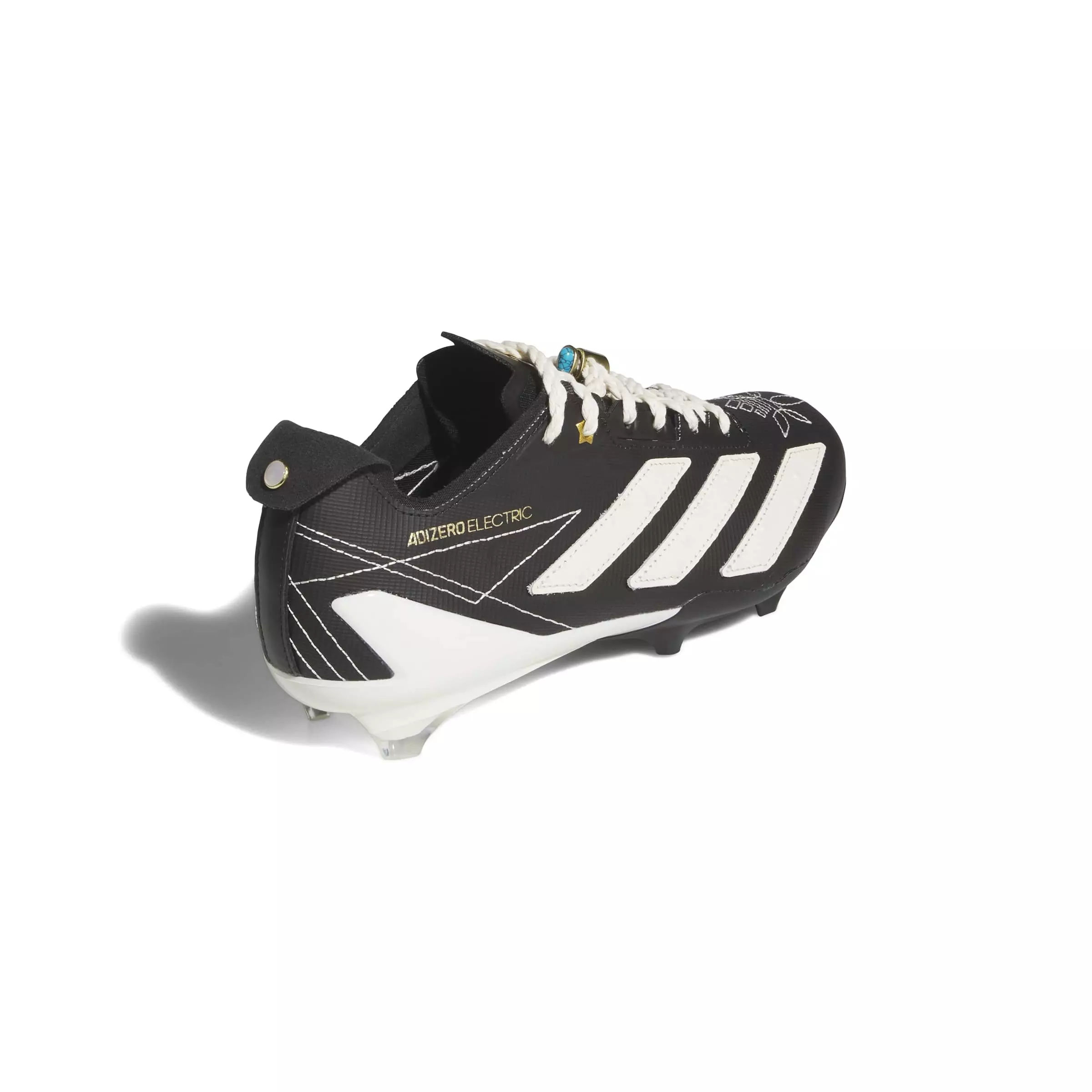 adidas Adizero Electric II Rodeo "Core Black/Off White/Matte Gold" Men's Football Cleat - BLACK/OFF WHITE/GOLD