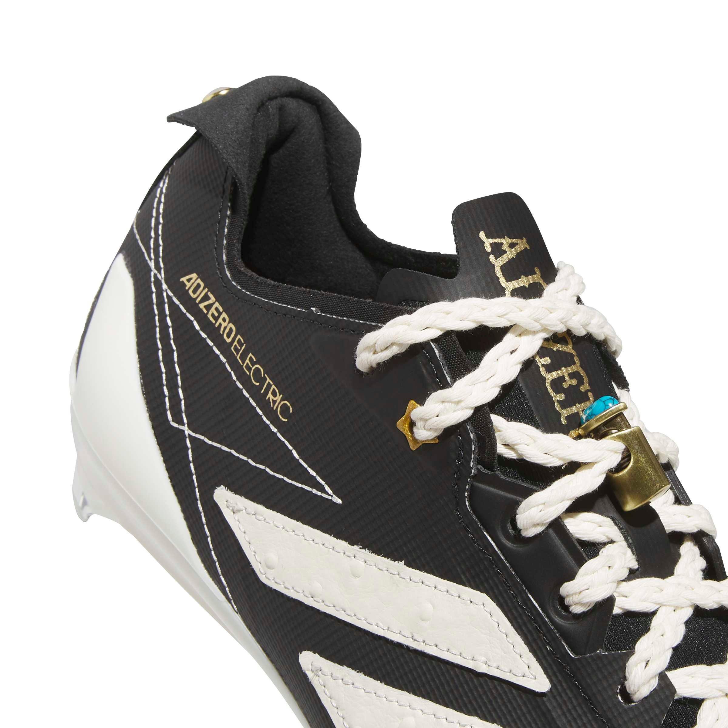 adidas Adizero Electric II Rodeo "Core Black/Off White/Matte Gold" Men's Football Cleat - BLACK/OFF WHITE/GOLD Thumbnail View 7