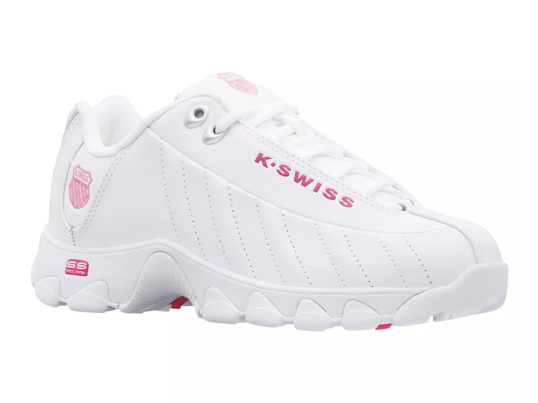 K-Swiss ST329 CMF "White/Shocking Pink" Women's Shoe - WHITE/SHOCKING PINK