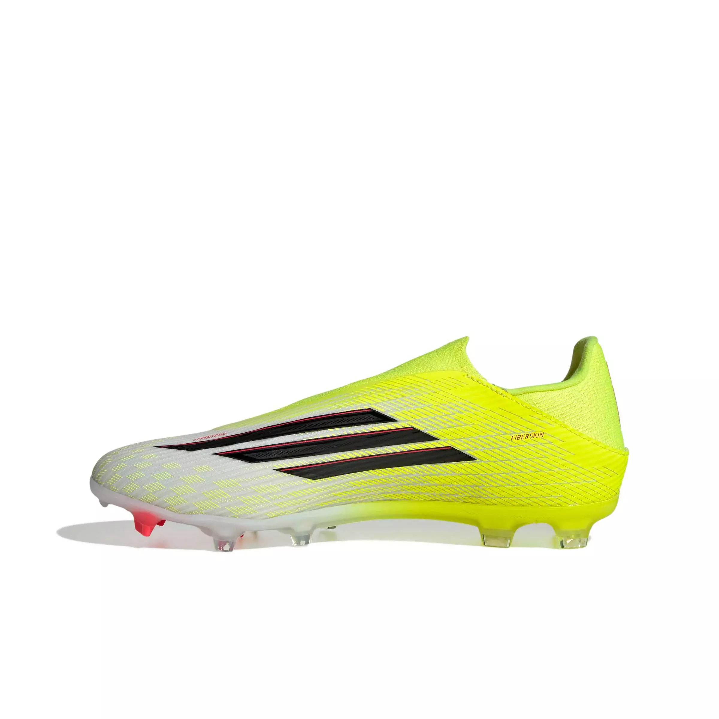 adidas F50 League Laceless MG "Team Solar Yellow 2/Core Black/Lucid Red" Men's Soccer Cleat - YELLOW/BLACK/RED