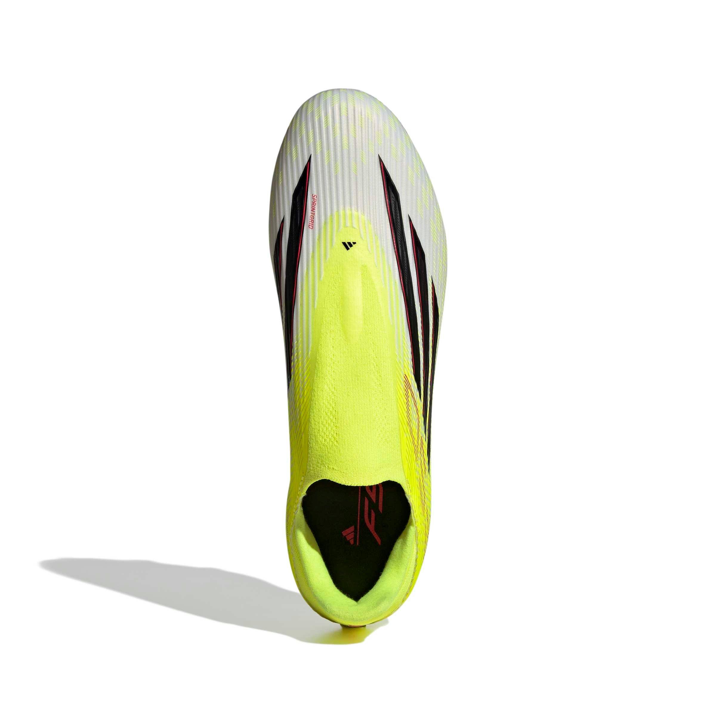 adidas F50 League Laceless MG "Team Solar Yellow 2/Core Black/Lucid Red" Men's Soccer Cleat - YELLOW/BLACK/RED Thumbnail View 5