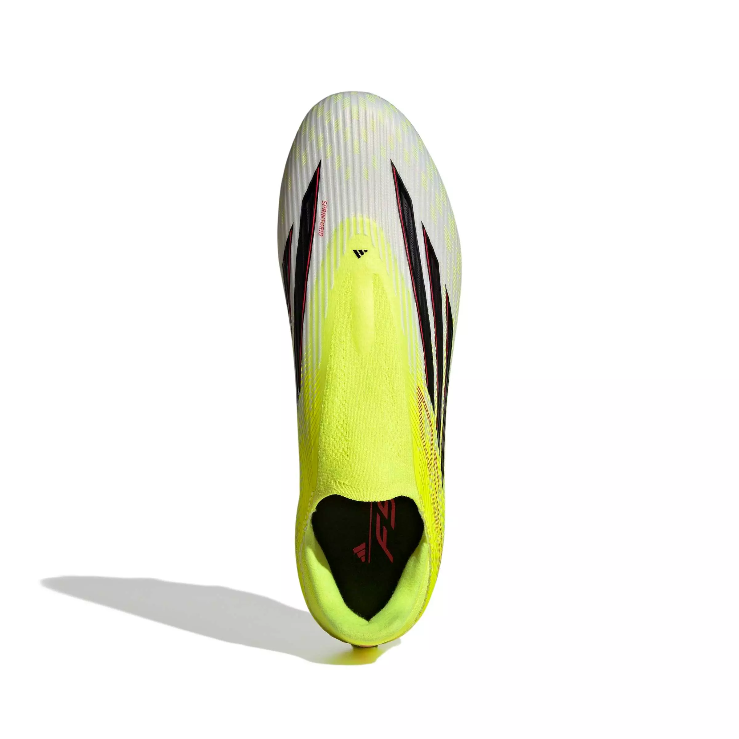 adidas F50 League Laceless MG "Team Solar Yellow 2/Core Black/Lucid Red" Men's Soccer Cleat - YELLOW/BLACK/RED