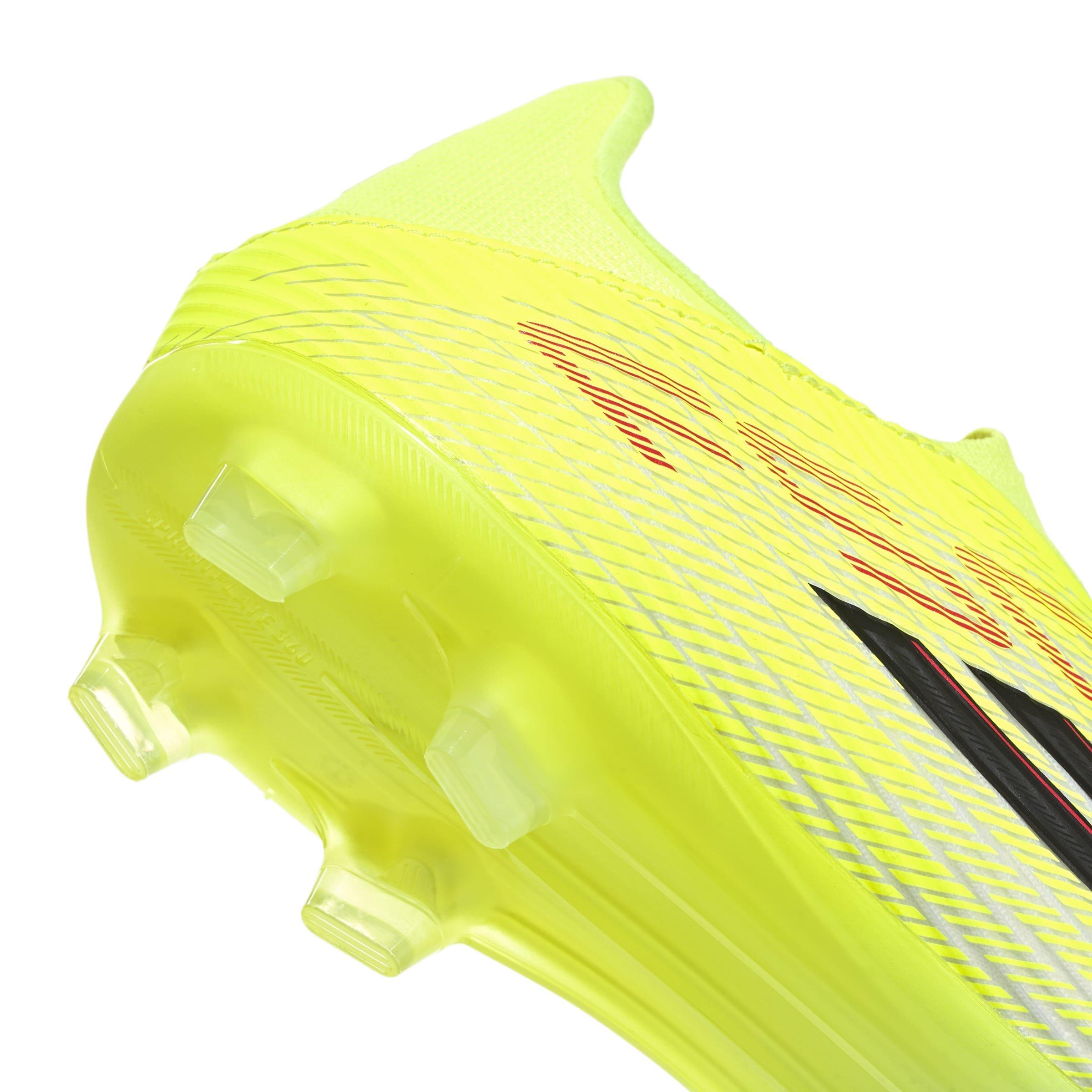 adidas F50 League Laceless MG "Team Solar Yellow 2/Core Black/Lucid Red" Men's Soccer Cleat - YELLOW/BLACK/RED Thumbnail View 8